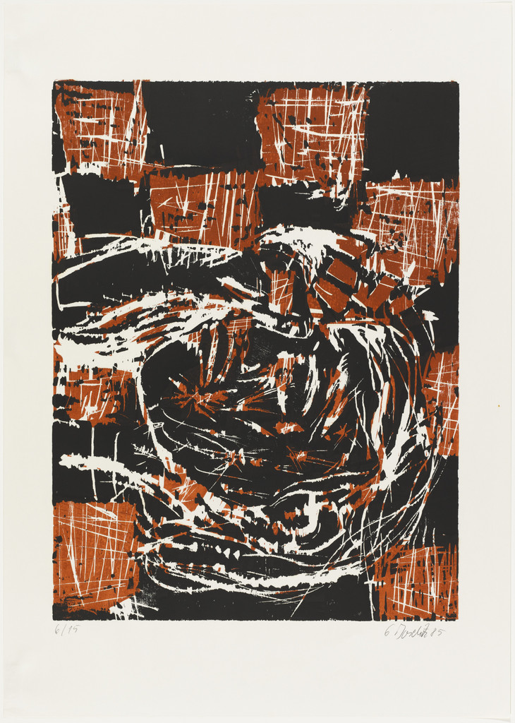 Reclining Head (Liegender Kopf), Georg Baselitz, 1985, published 1988