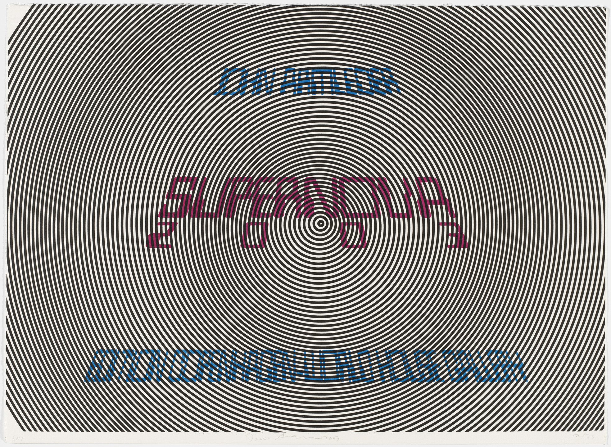 John Armleder. Title page from Supernova. 2003