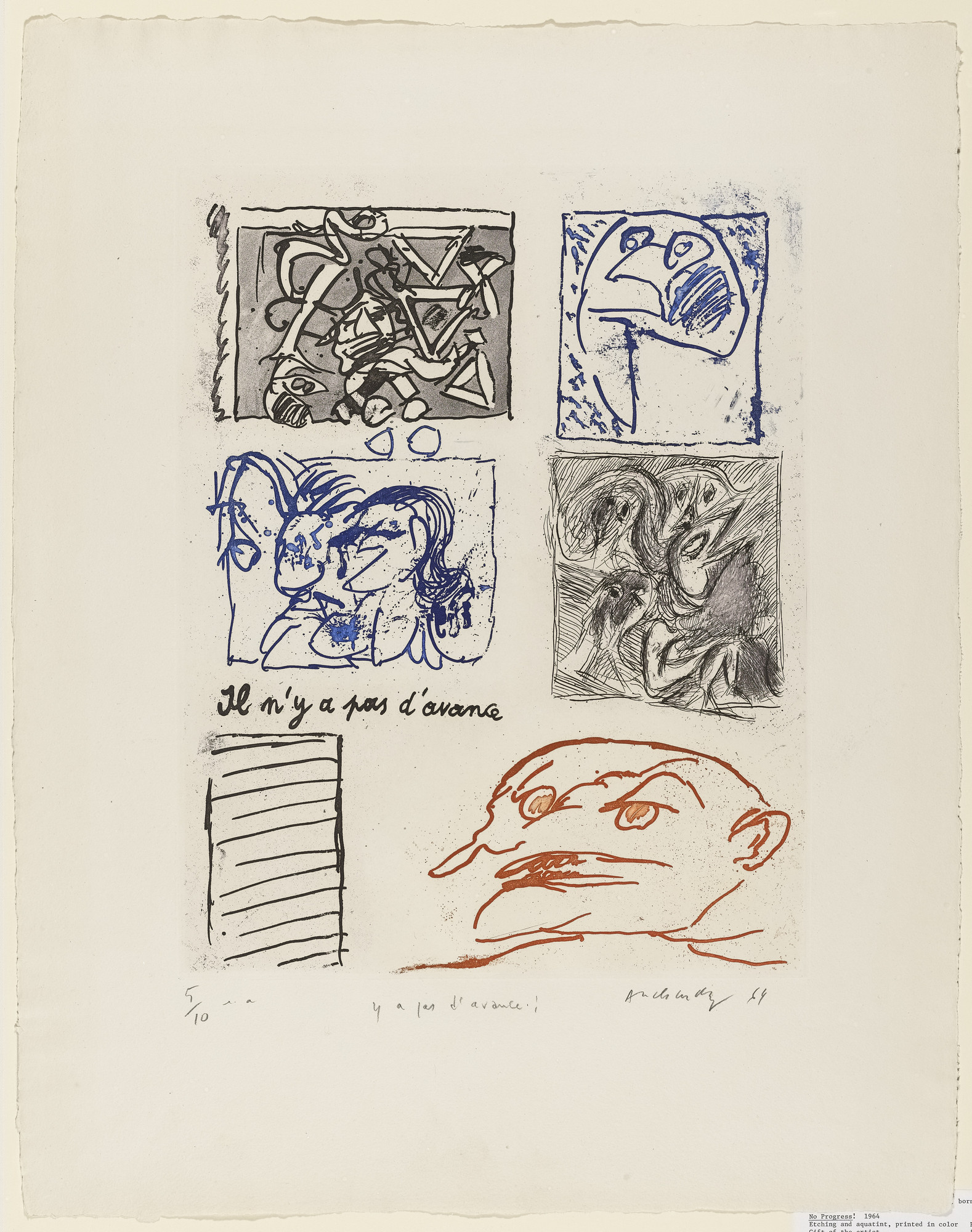 Lithographie Offset Pierre Alechinsky - L'Imagination Prend Le Pouvoir - 32x23 Cm 1968
