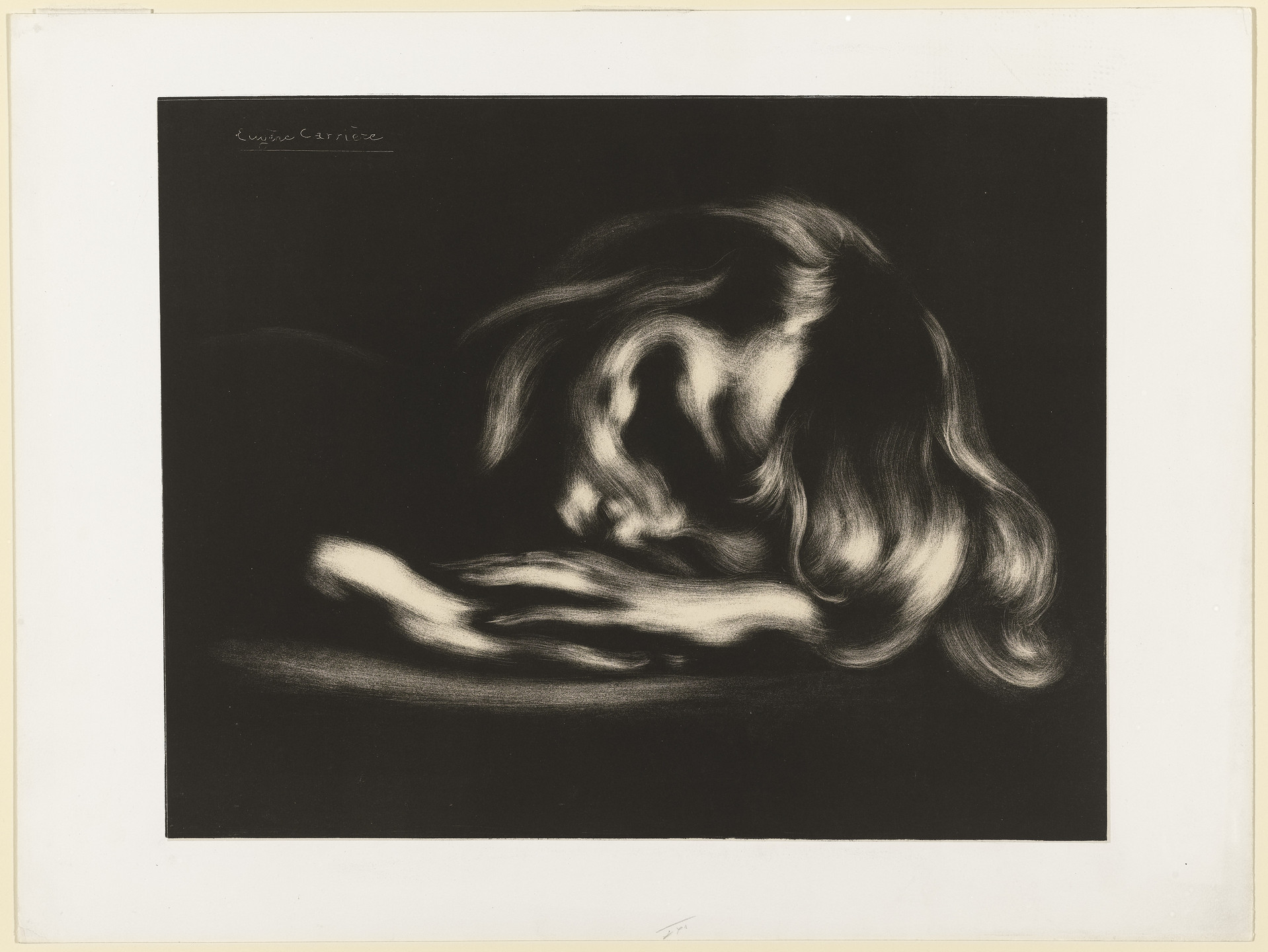Eugène Carrière. Woman&#39;s Head. 1864