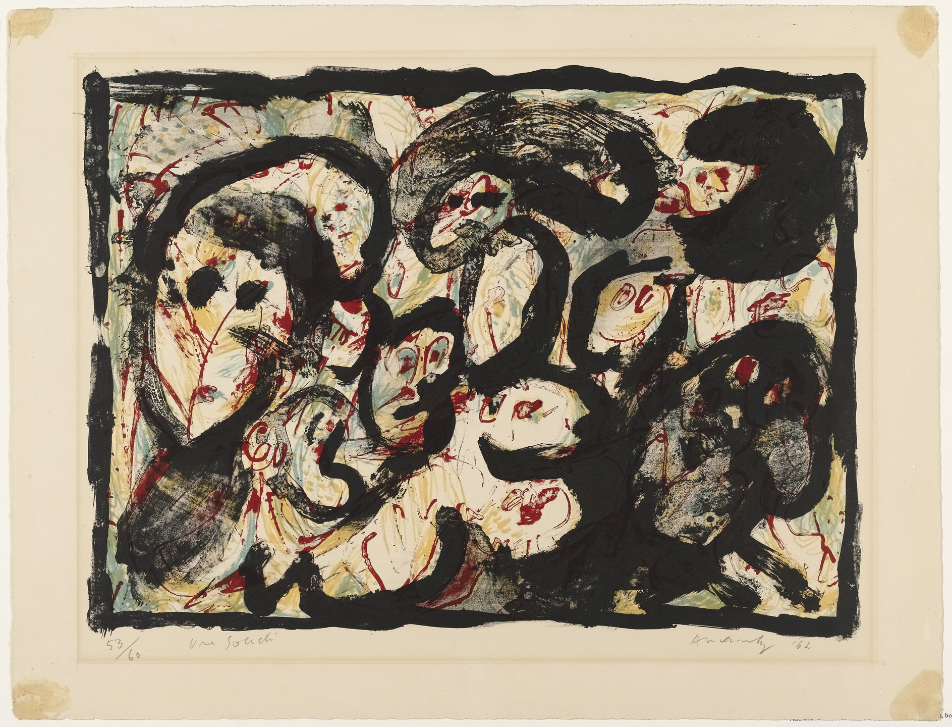 Pierre Alechinsky. In Society (En société). 1962