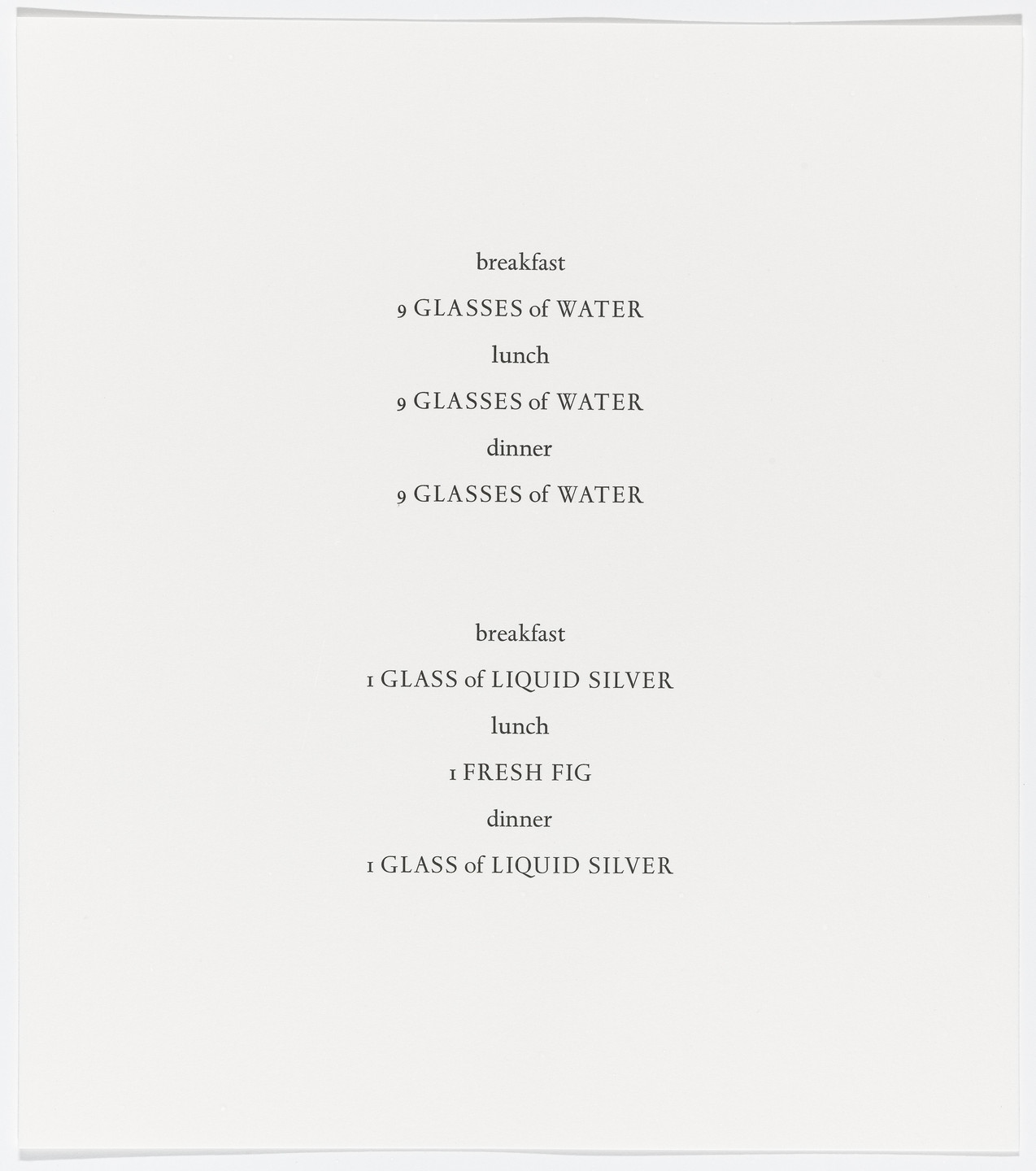Marina Abramović. Untitled from Spirit Cooking. 1996