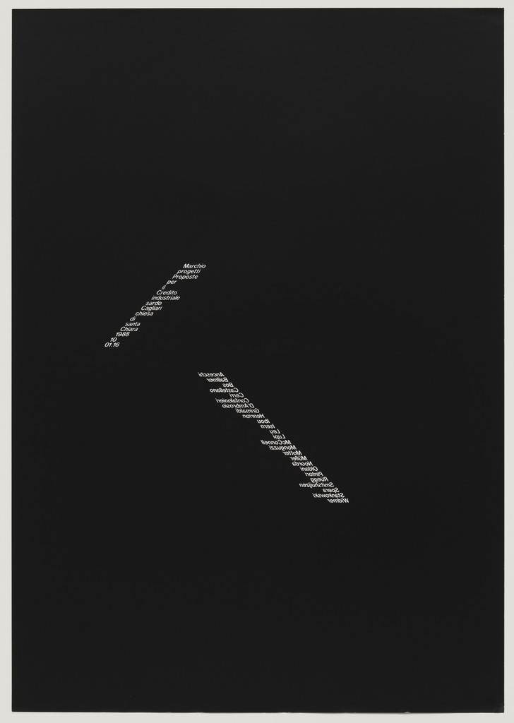 Marchio Progetti. Proposte per il Credito Industriale Sardo, Triennale di Milano