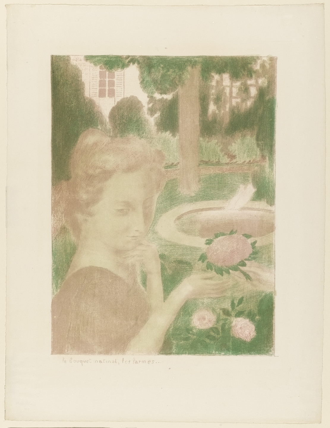 Maurice Denis. The Morning Bouquet, the Tears... (Le Bouquet matinée, les larmes...) from the portfolio Love (Amour). (1899)