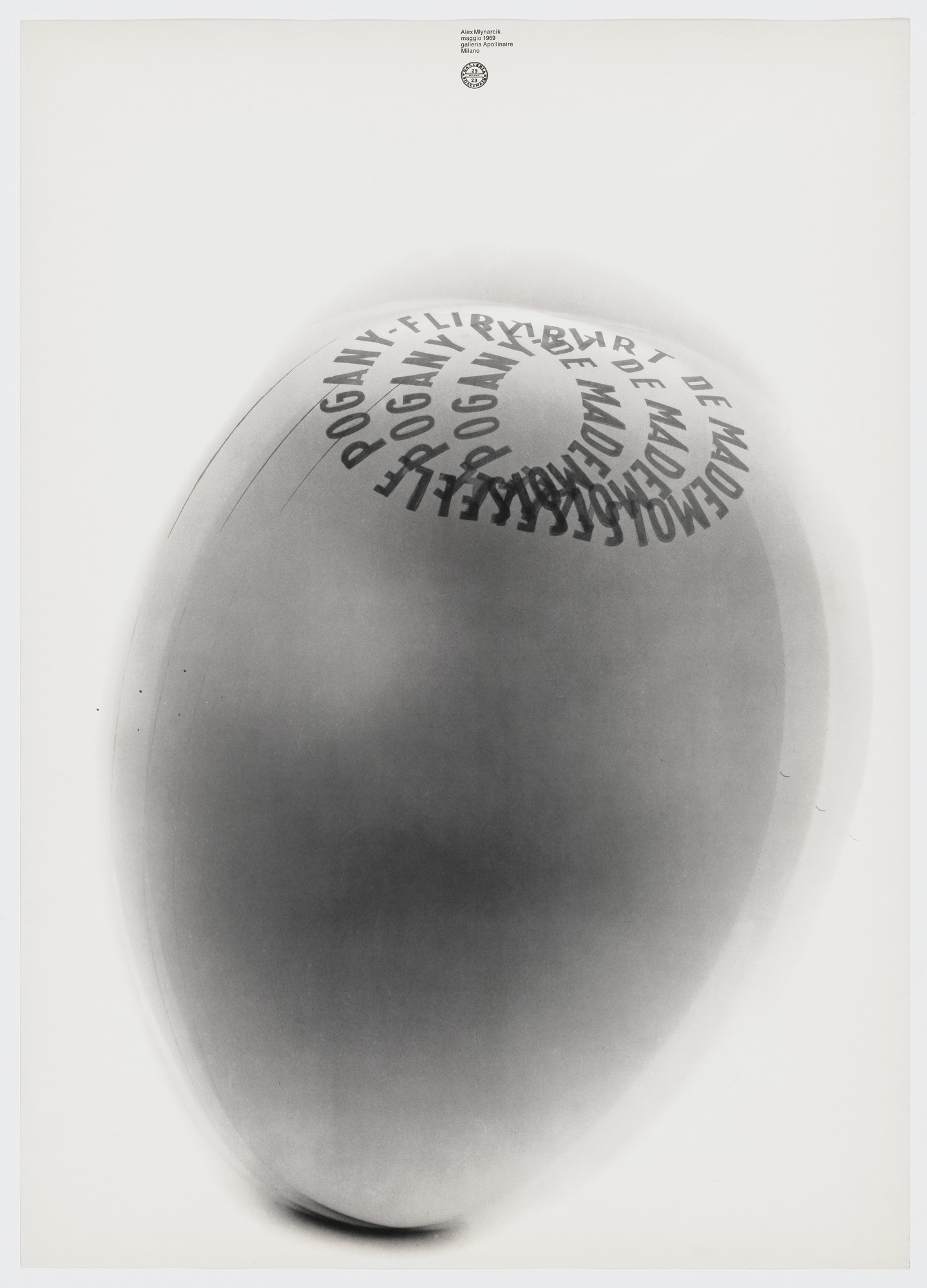 A. G. Fronzoni. Alex Mlynarcik poster 29