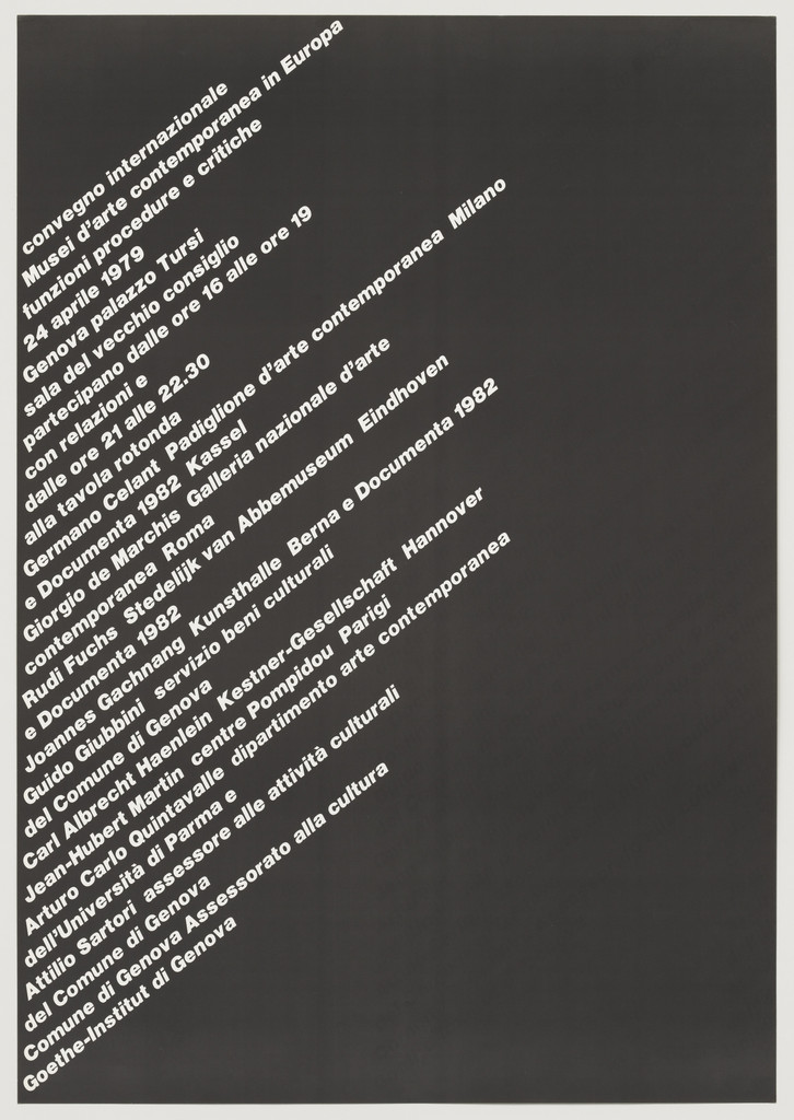 Convegno Internazionale Musei d'Arte Contemporanea in Europa (International Conference on Contemporary Art Museums in Europe)