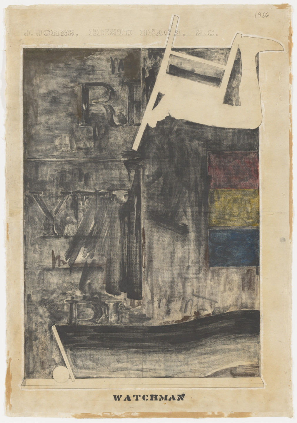 Jasper Johns. Watchman. 1966