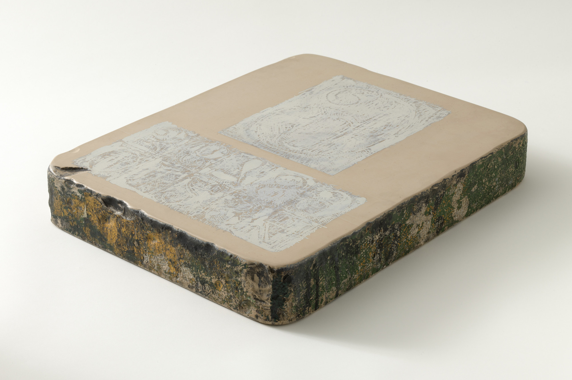Jasper Johns. Stone for the portfolios 0-9 (Black), 0-9 (Color), and 0-9 (Gray)