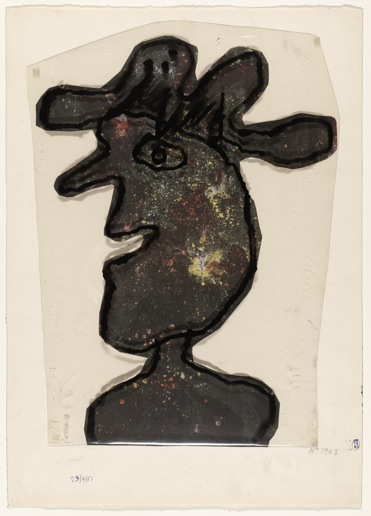 Maquette for the lithograph L' Homme au chapeau