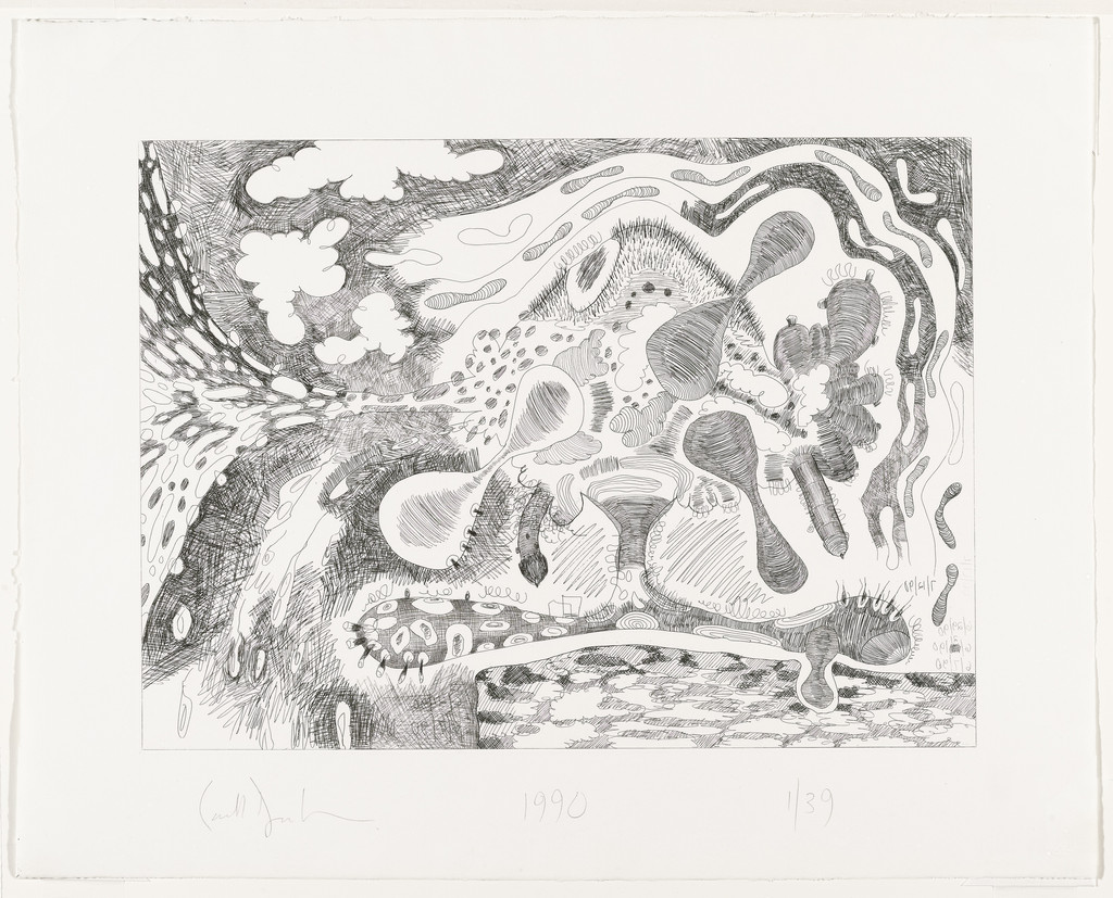 Shape on a Base, Carroll Dunham, 1990
