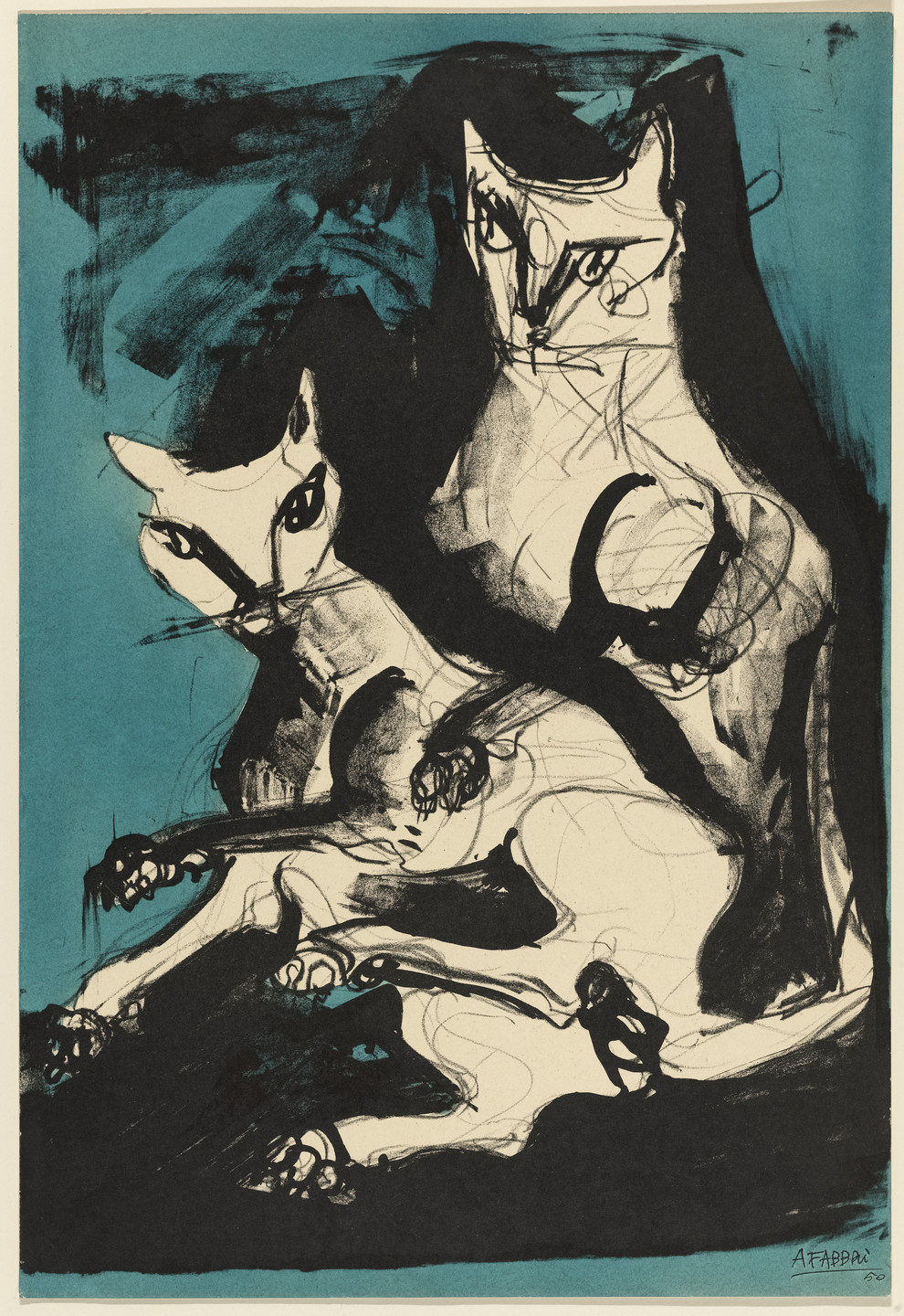 Agenore Fabbri. Two Cats. 1950