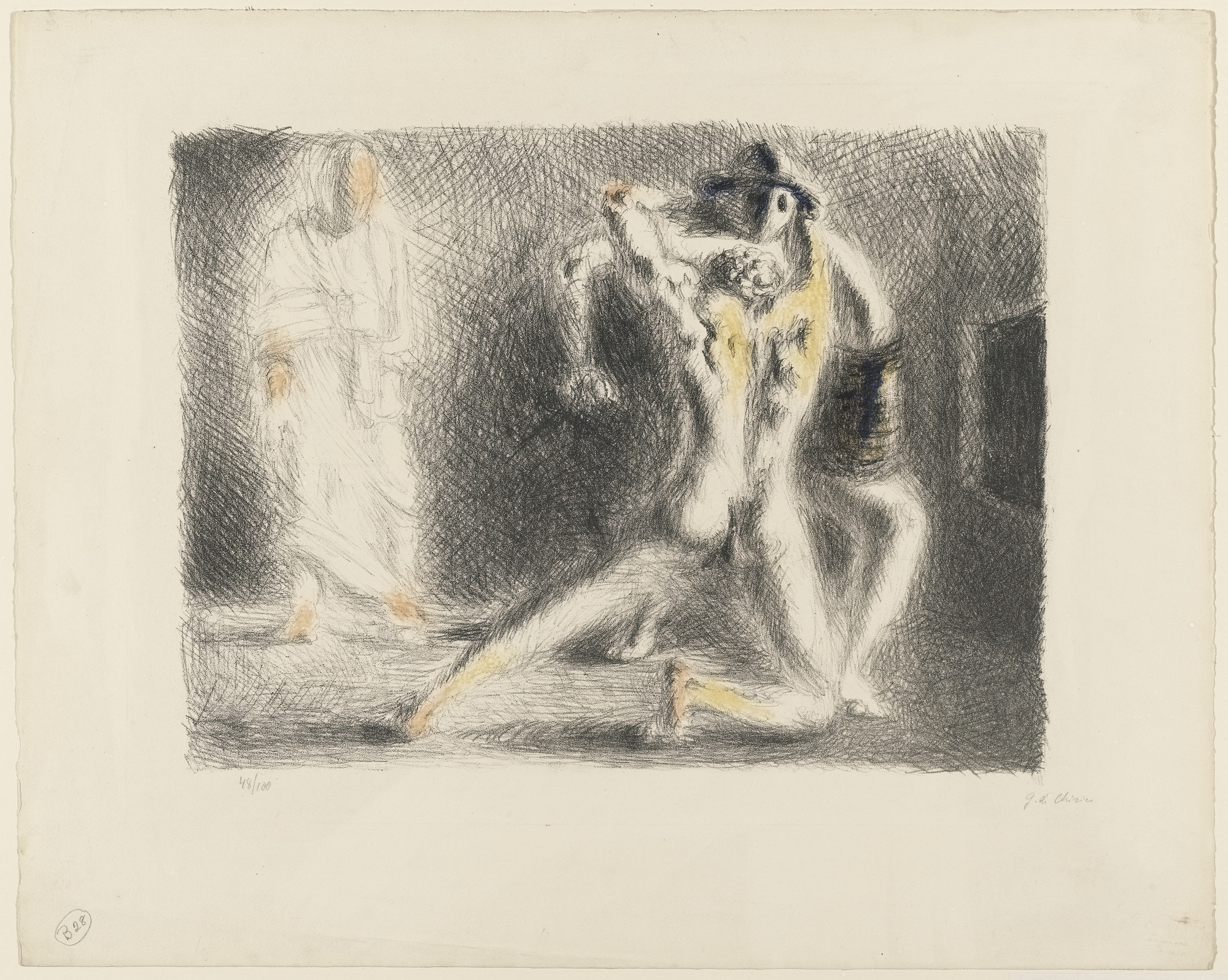 Giorgio de Chirico. School of the Gladiators II (Scuola di Gladiatori II) from Metamorphosis