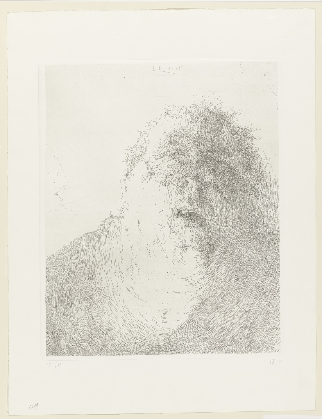 Horst Janssen. Melancholy Self Portrait. 1965