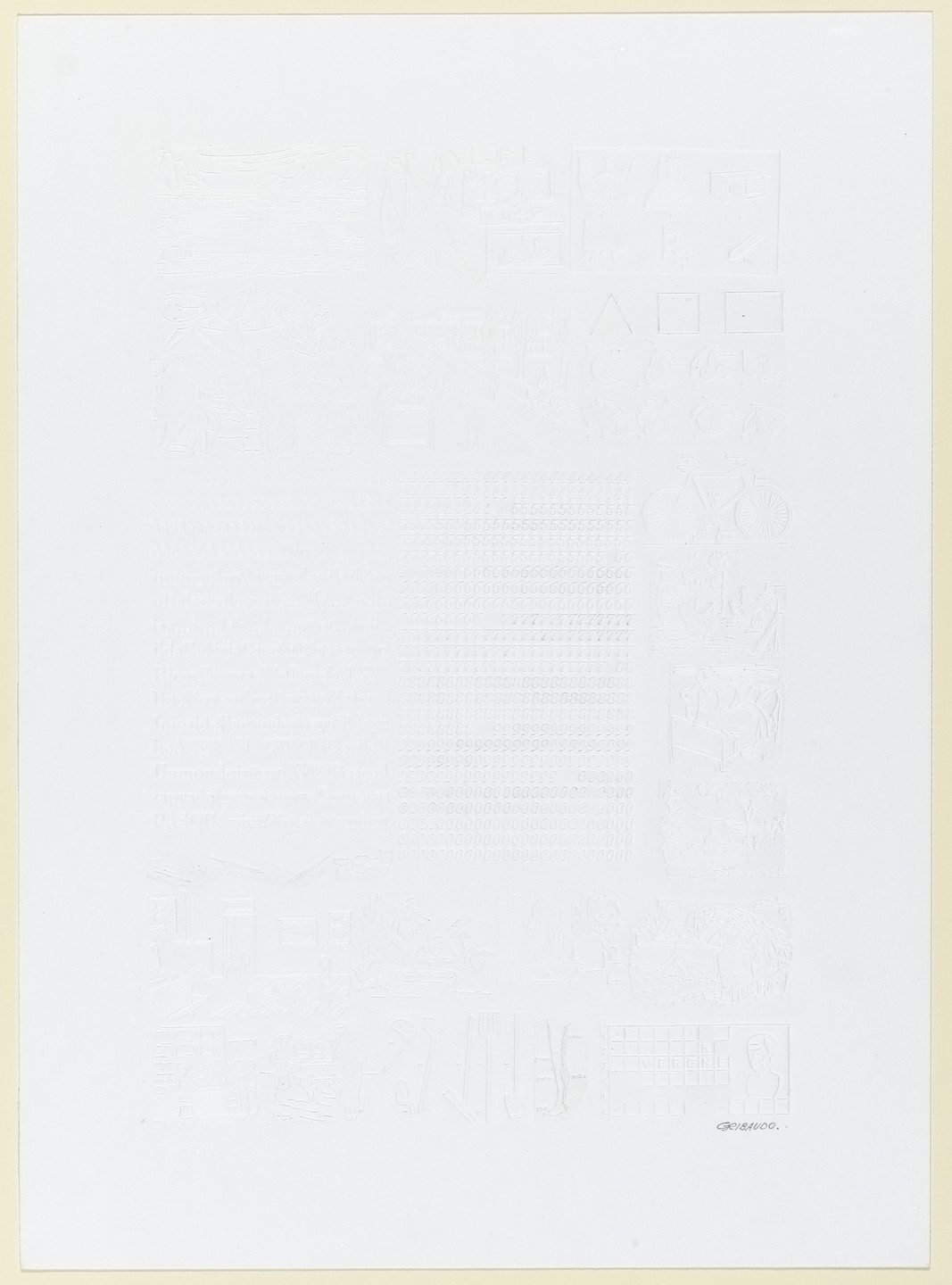 Ezio Gribaudo. Logogrifo AZR. 1969