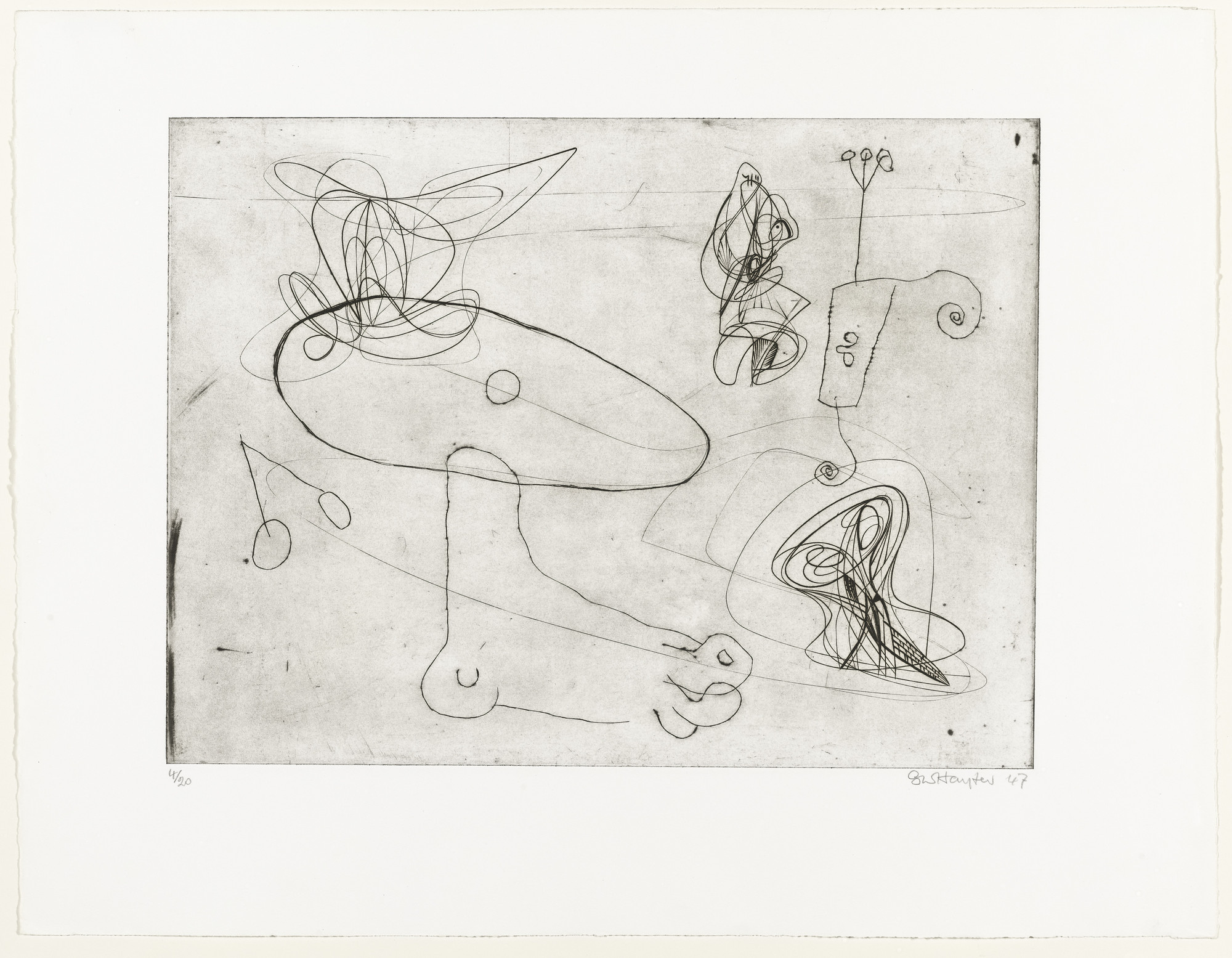 Stanley William Hayter, Joan Miró. Untitled