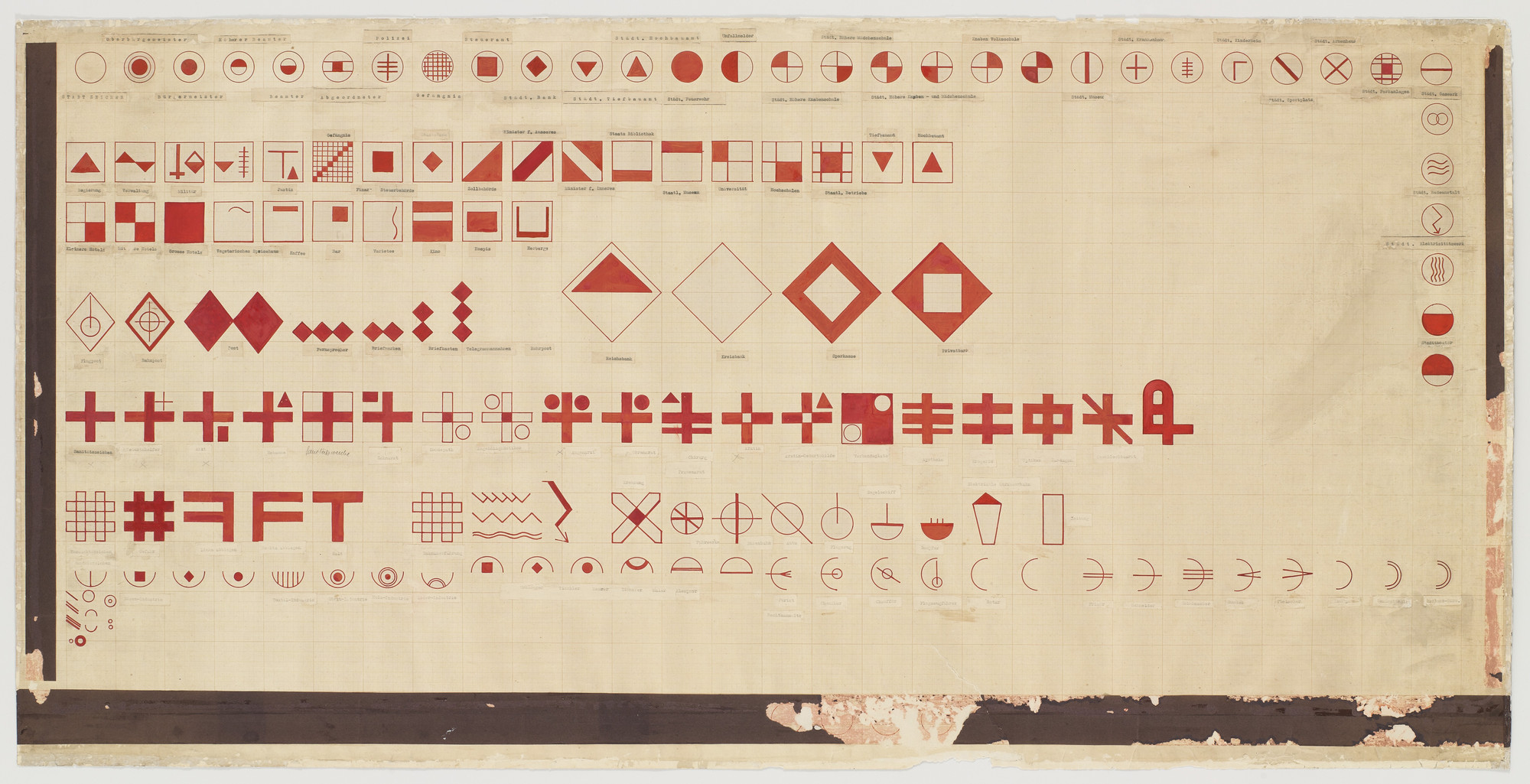 Karl-Peter Röhl. Design for Pictograms (Entwurf für Piktogramme). c. 1926
