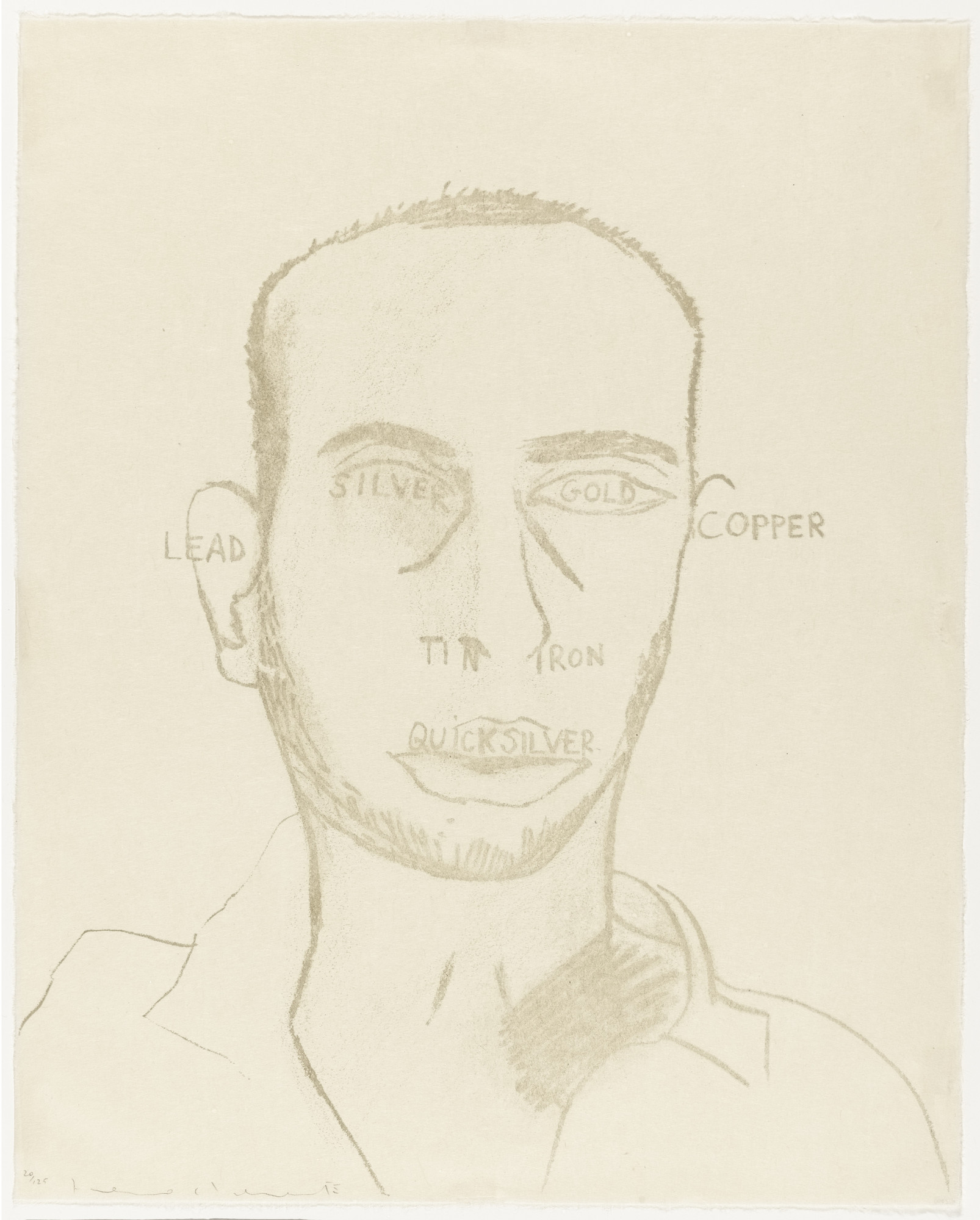 Francesco Clemente. Traditional Self Portrait from the portfolio Art Pro Choice II