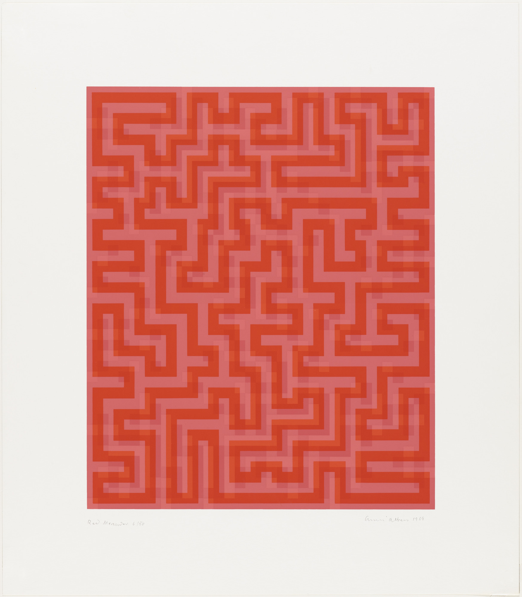 Anni Albers. Red Meander