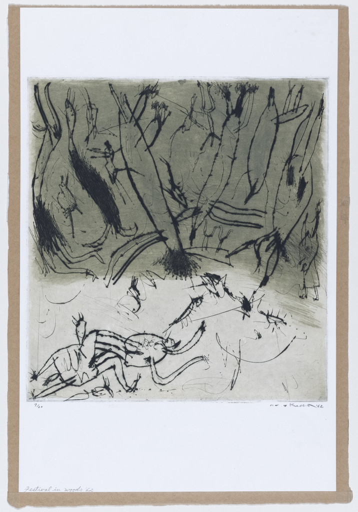 Festival in the Woods by Ikeda Masuo (池田満寿夫)