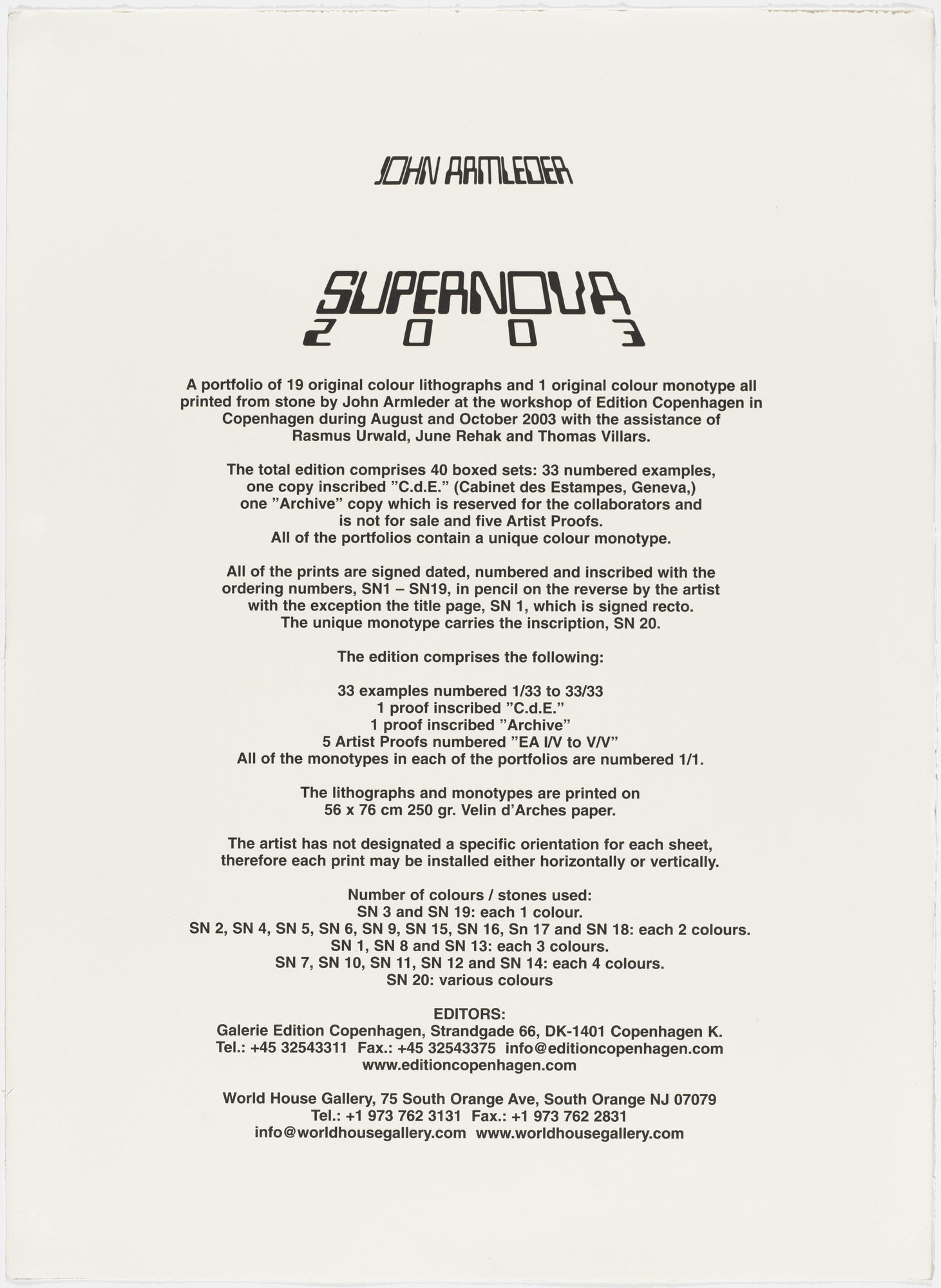 John Armleder. Supernova