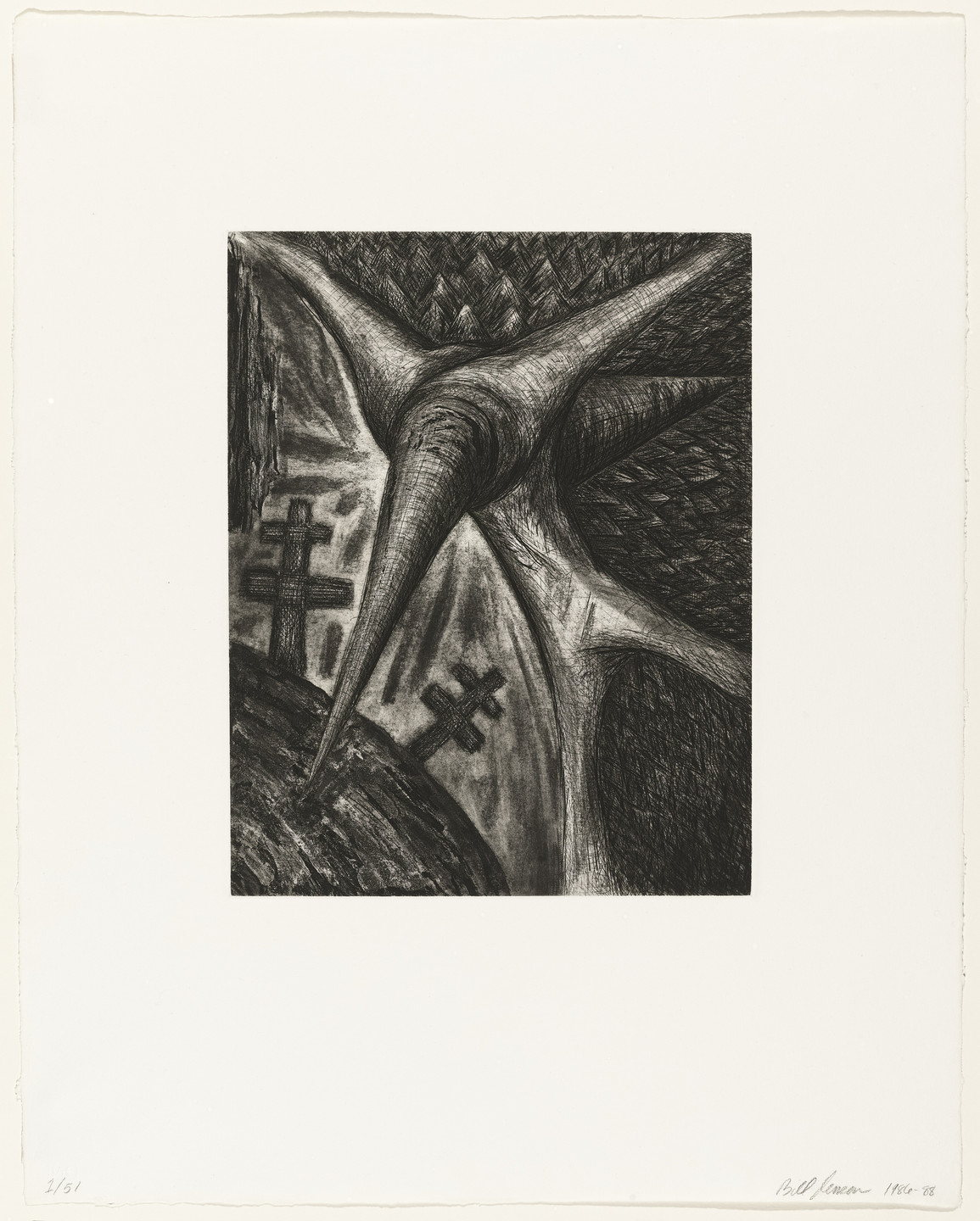 Bill Jensen. Etching for Denial. 1986-88