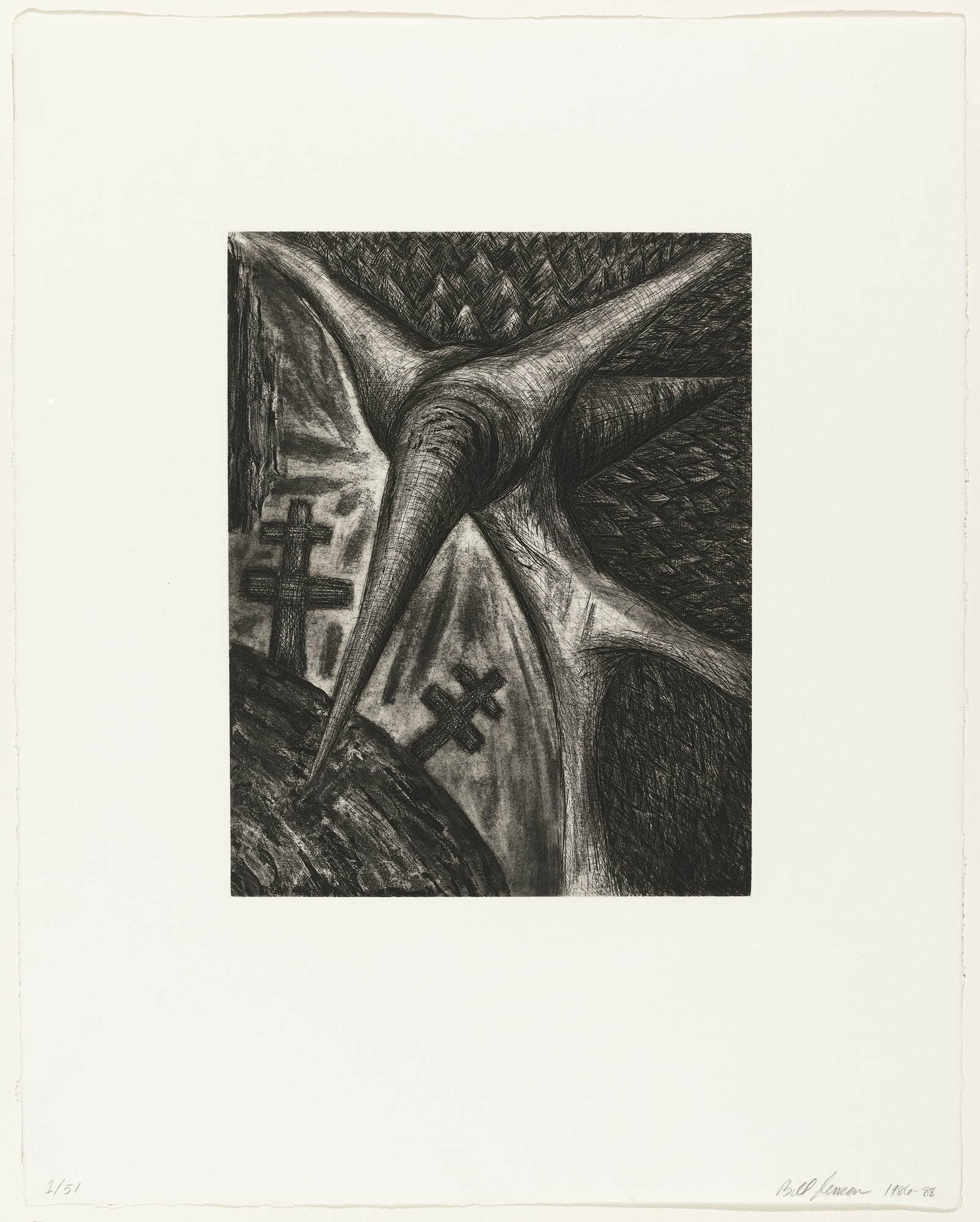 Bill Jensen. Etching for Denial