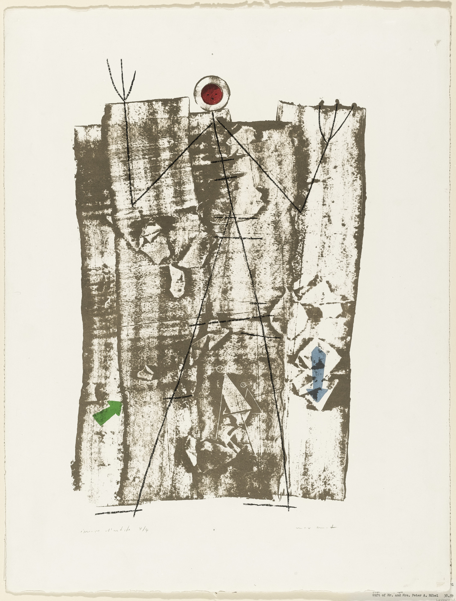 Max Ernst. Man Hiding in the Forest (L'Homme se cache dans la forêt)