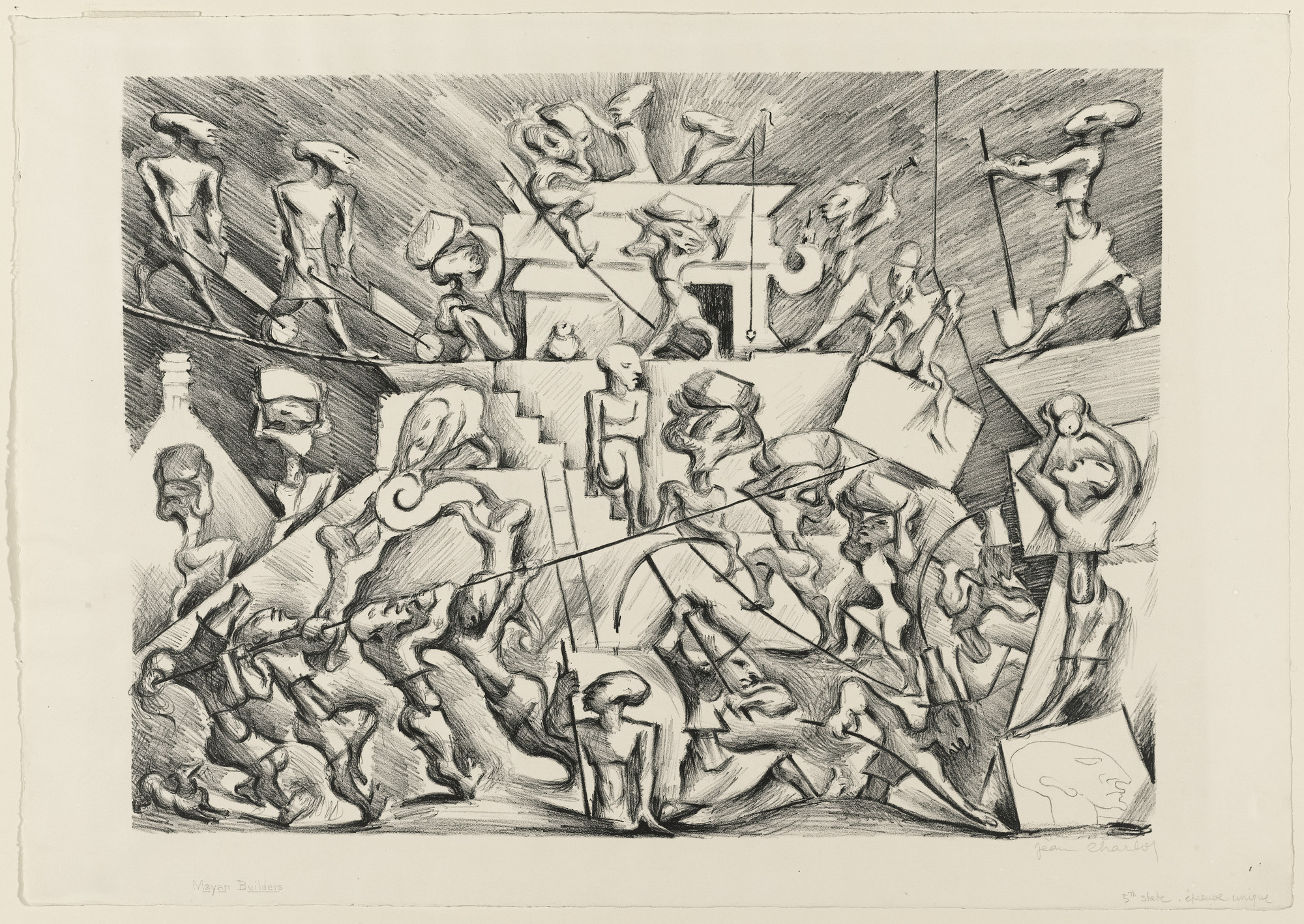 Jean Charlot. Great Builders. 1st Plate