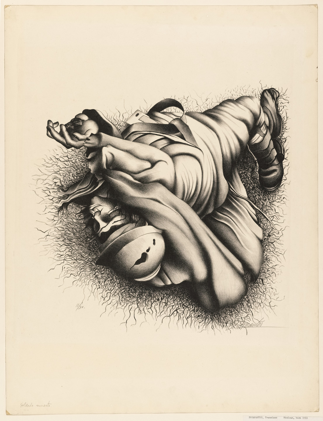 Francisco Dosamantes. Dead Soldier (Soldado muerto). 1940