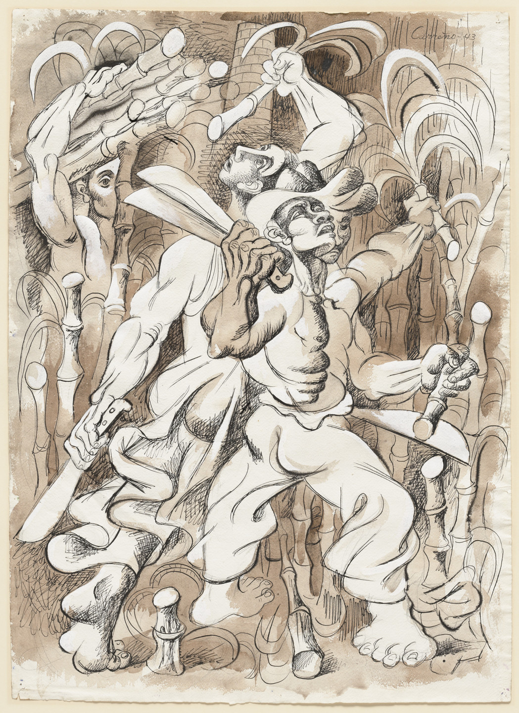 Mario Carreño. Sugar Cane Cutters. 1943