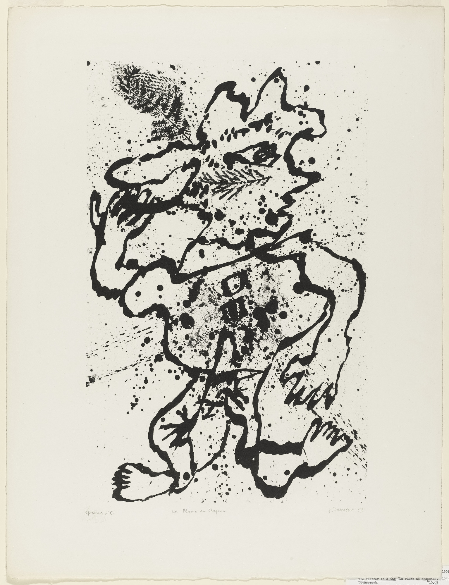 Jean Dubuffet. The Feather in a Cap (La Plume au chapeau). 1953 | MoMA