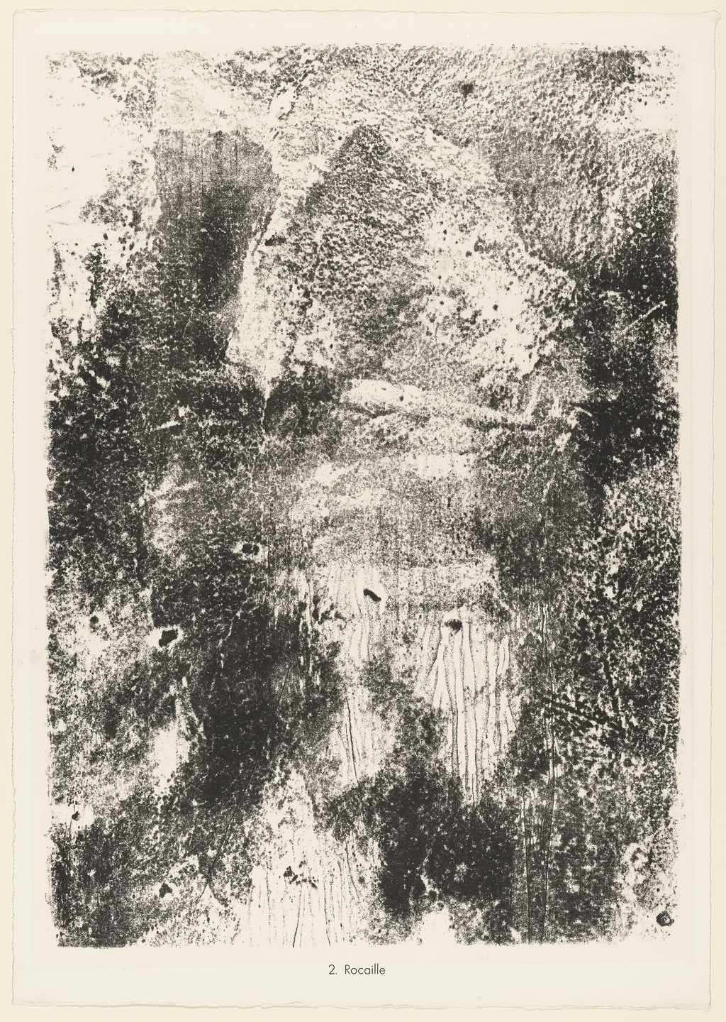 Jean Dubuffet. Rock Ground (Rocaille) from the portfolio Territories (Territoires) from Phenomena (Les Phénomènes). 1958