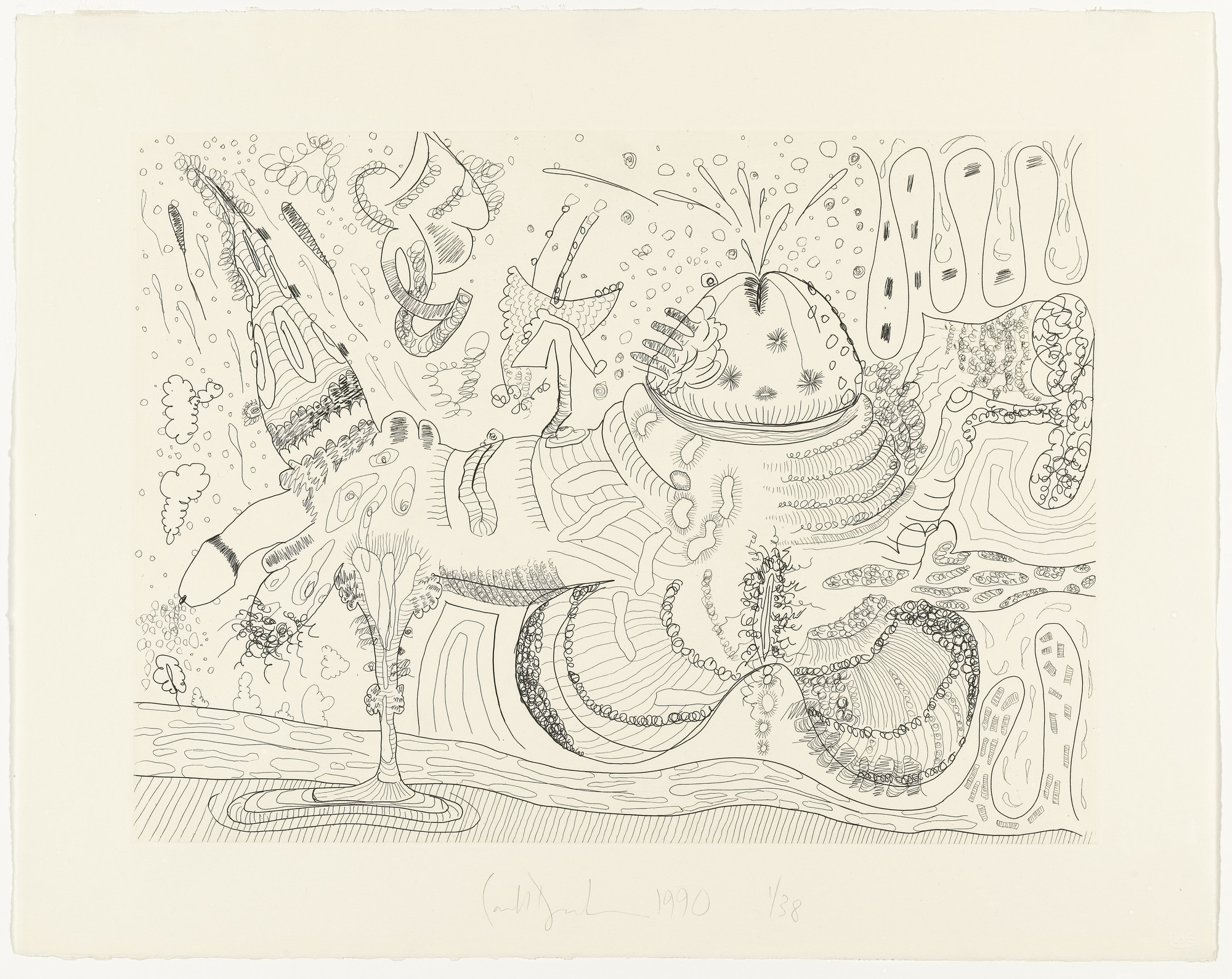 Carroll Dunham. Pumping Shape