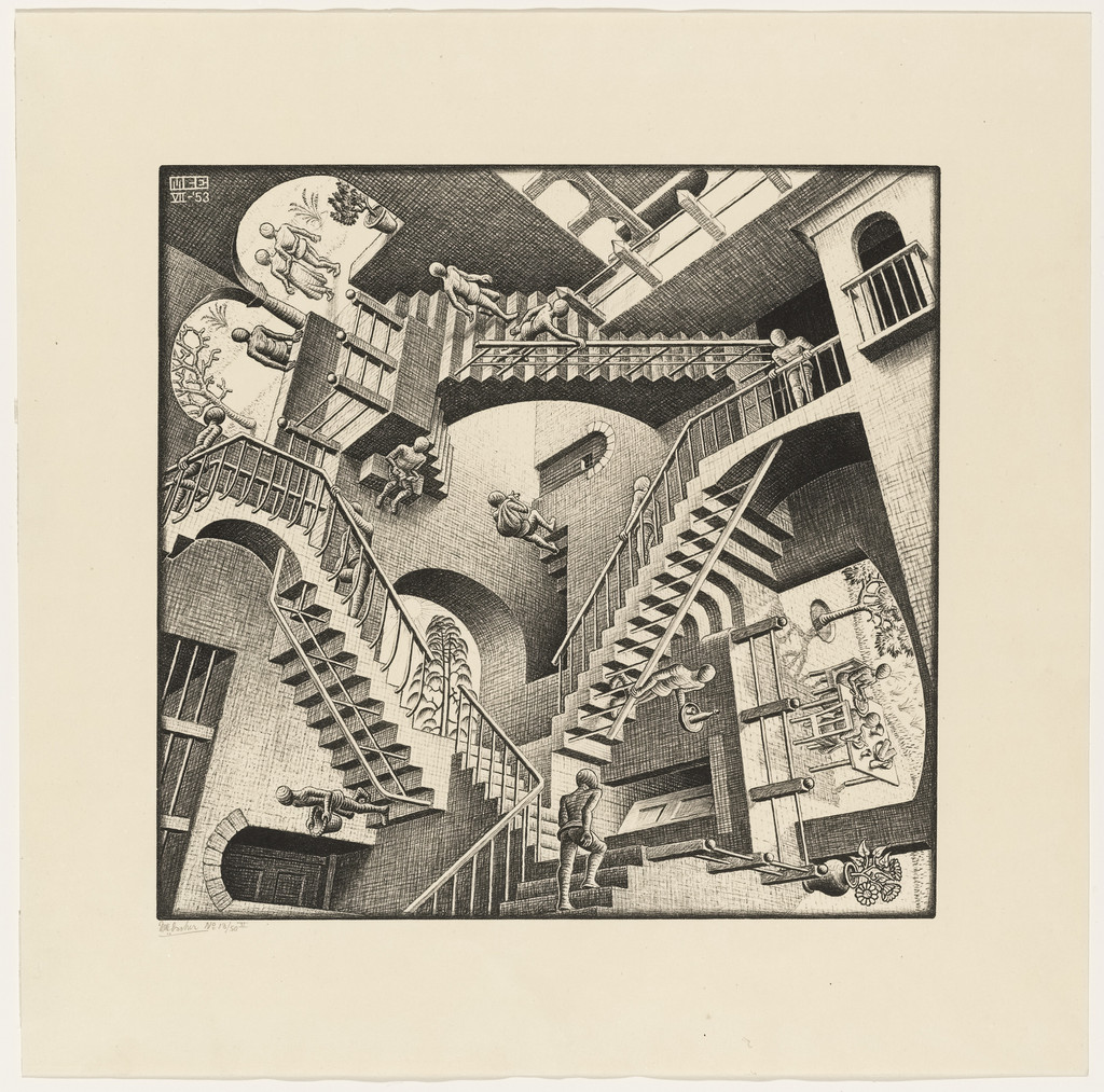 Relativity, M. C. Escher, 1953
