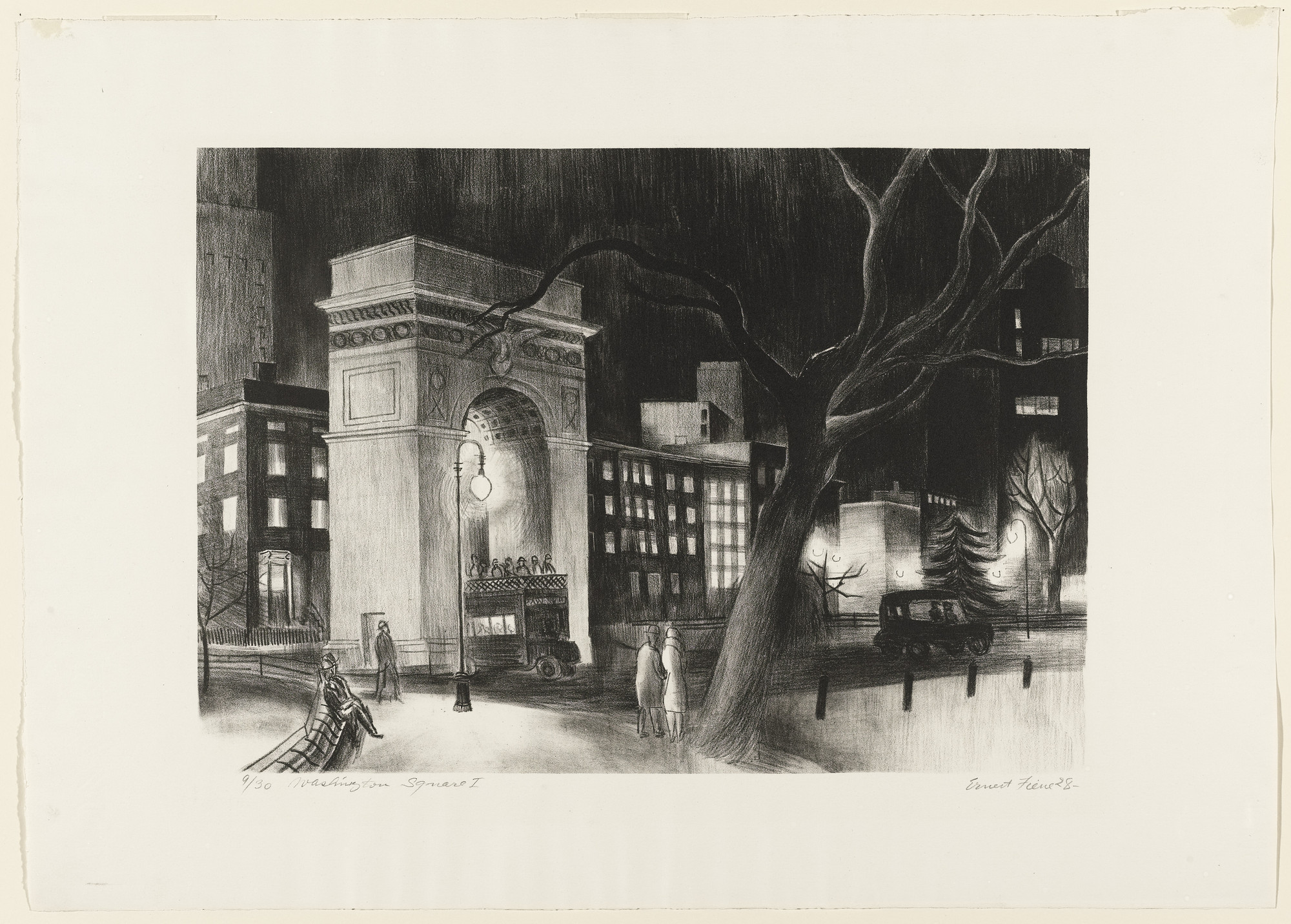 Ernest Fiene. Washington Square I. 1928