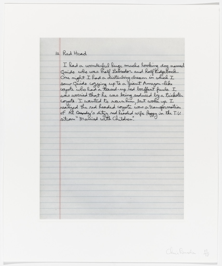 Untitled from Coyote Stories, Chris Burden, 2005