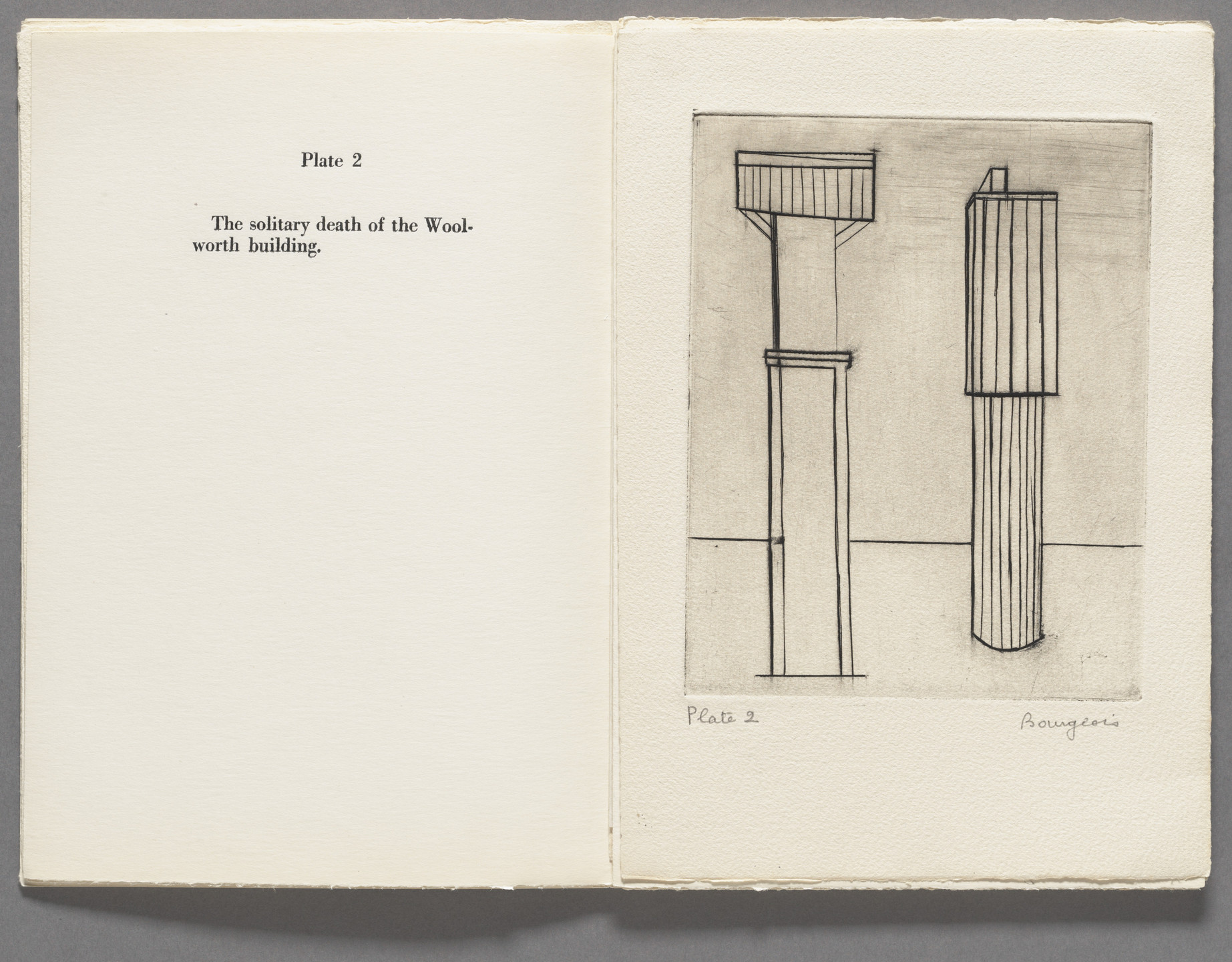 Louise Bourgeois. Plate 2 of 9, from the illustrated book, He Disappeared into Complete Silence, first edition (Example 1). 1947