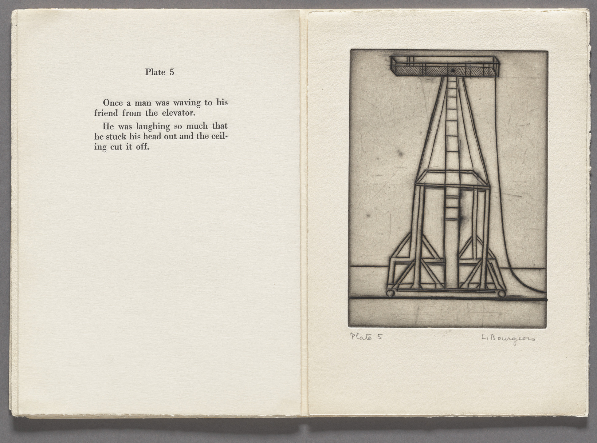 Louise Bourgeois. Plate 5 of 9, from the illustrated book, He Disappeared into Complete Silence, first edition (Example 1). 1947