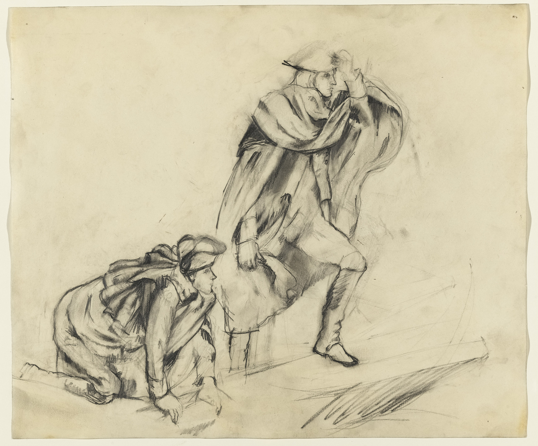 Larry Rivers. Study for George Washington Crossing the Delaware. (1953)