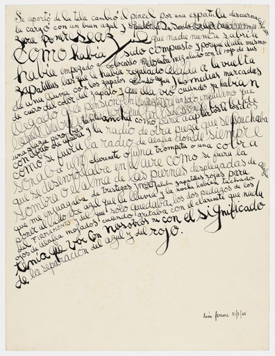 León Ferrari. Se apartó de la tela (He moved away from the canvas). 1965
