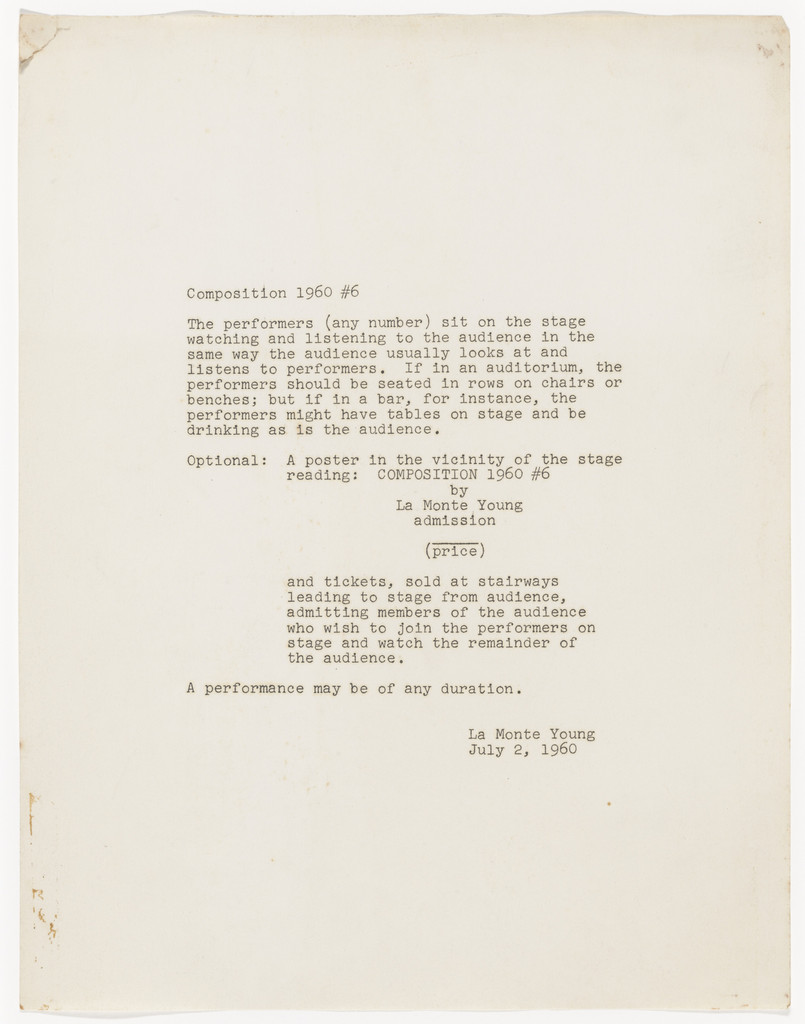 Composition 1960 #6 by La Monte Young
