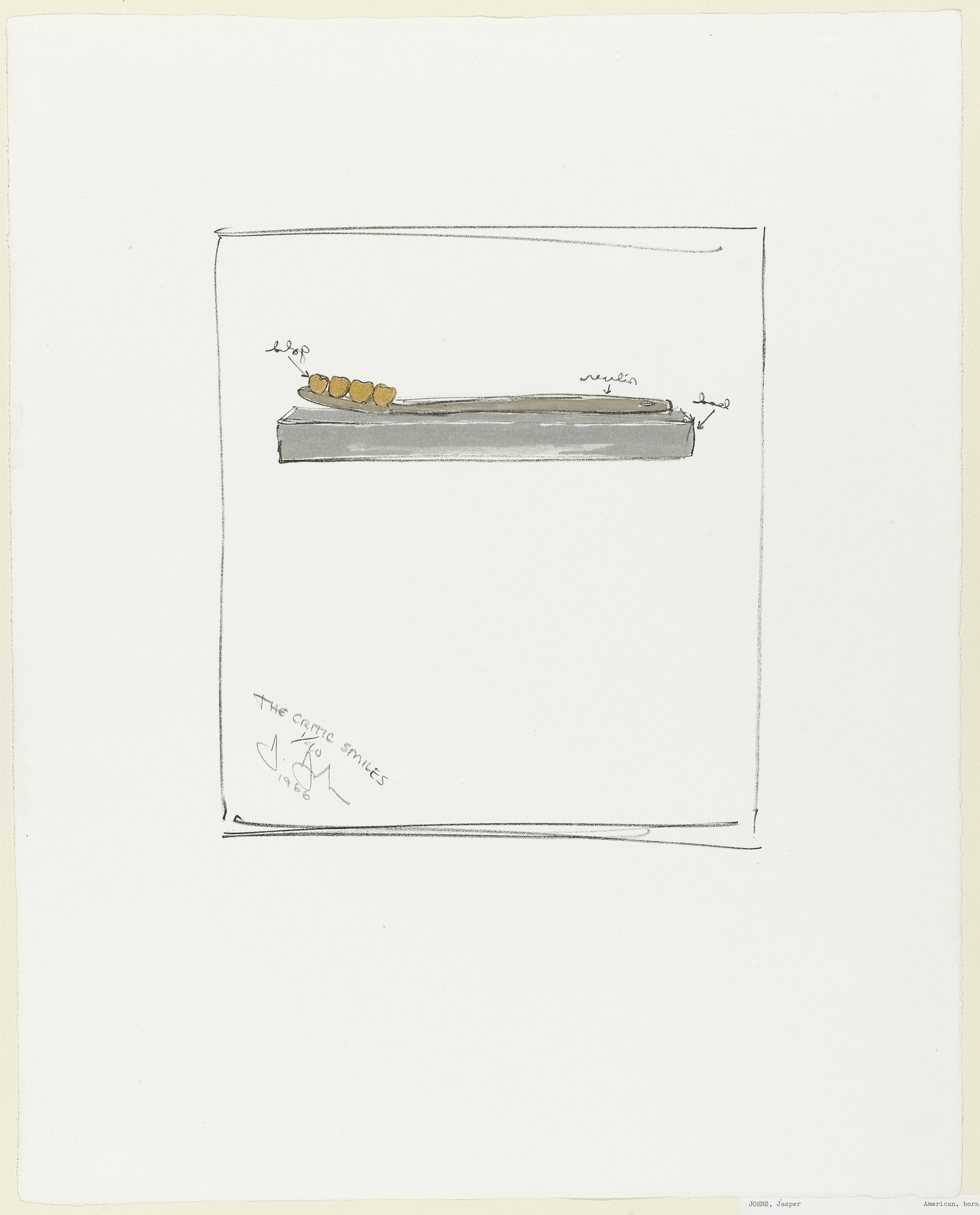 Jasper Johns. The Critic Smiles