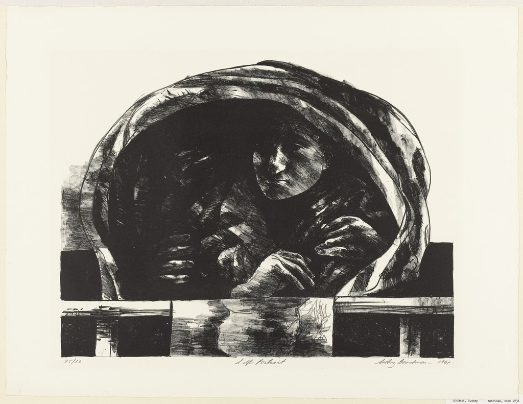 Self Portrait, Sidney Goodman, 1961