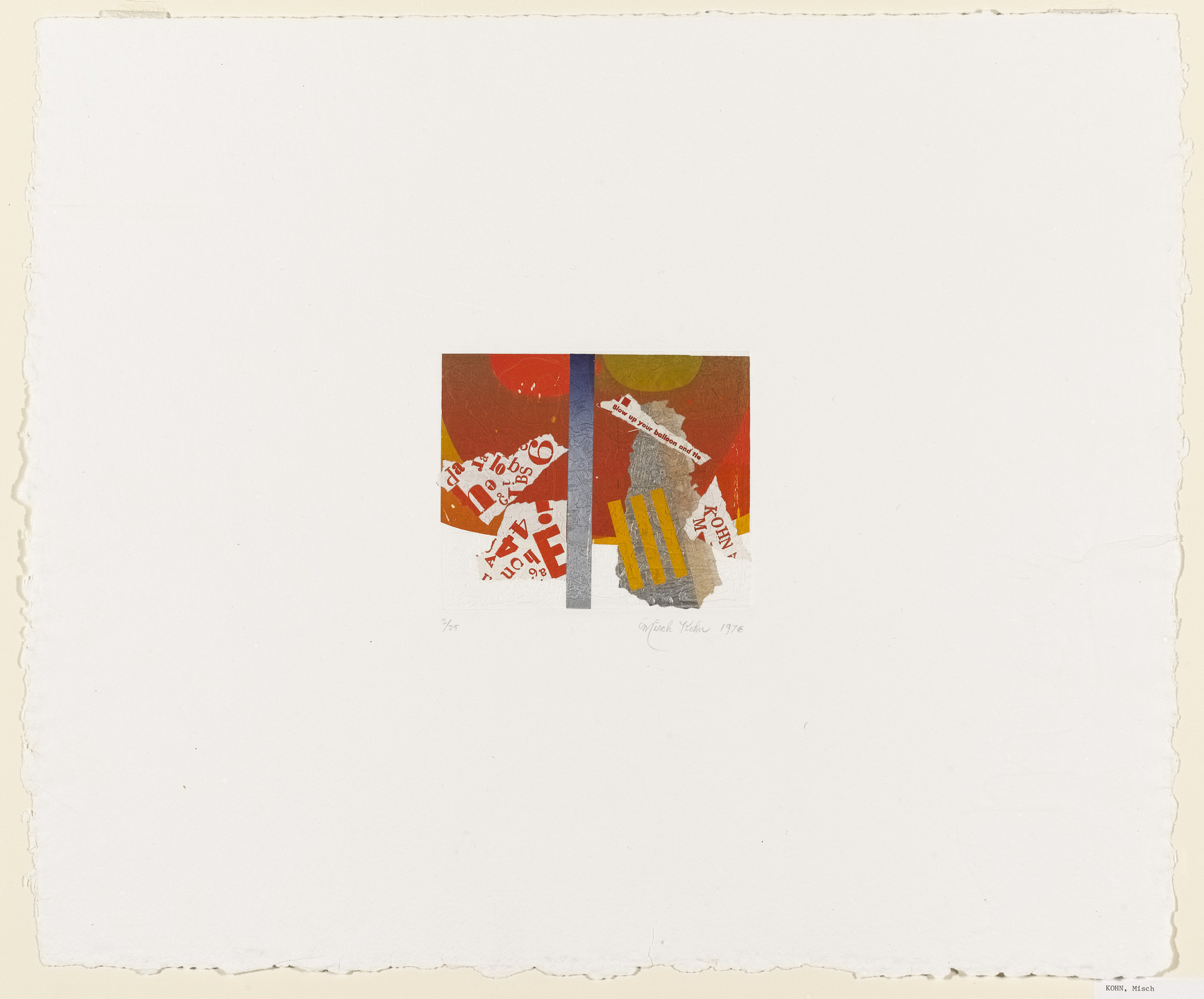 Misch Kohn. Blow Up Your Balloon and Tie with an E. 1976