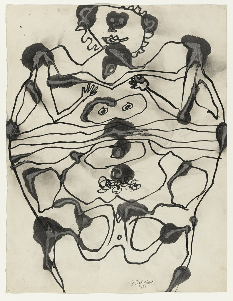 Body of a Lady (Corps de dame), Jean Dubuffet, 1950, Ink on paper