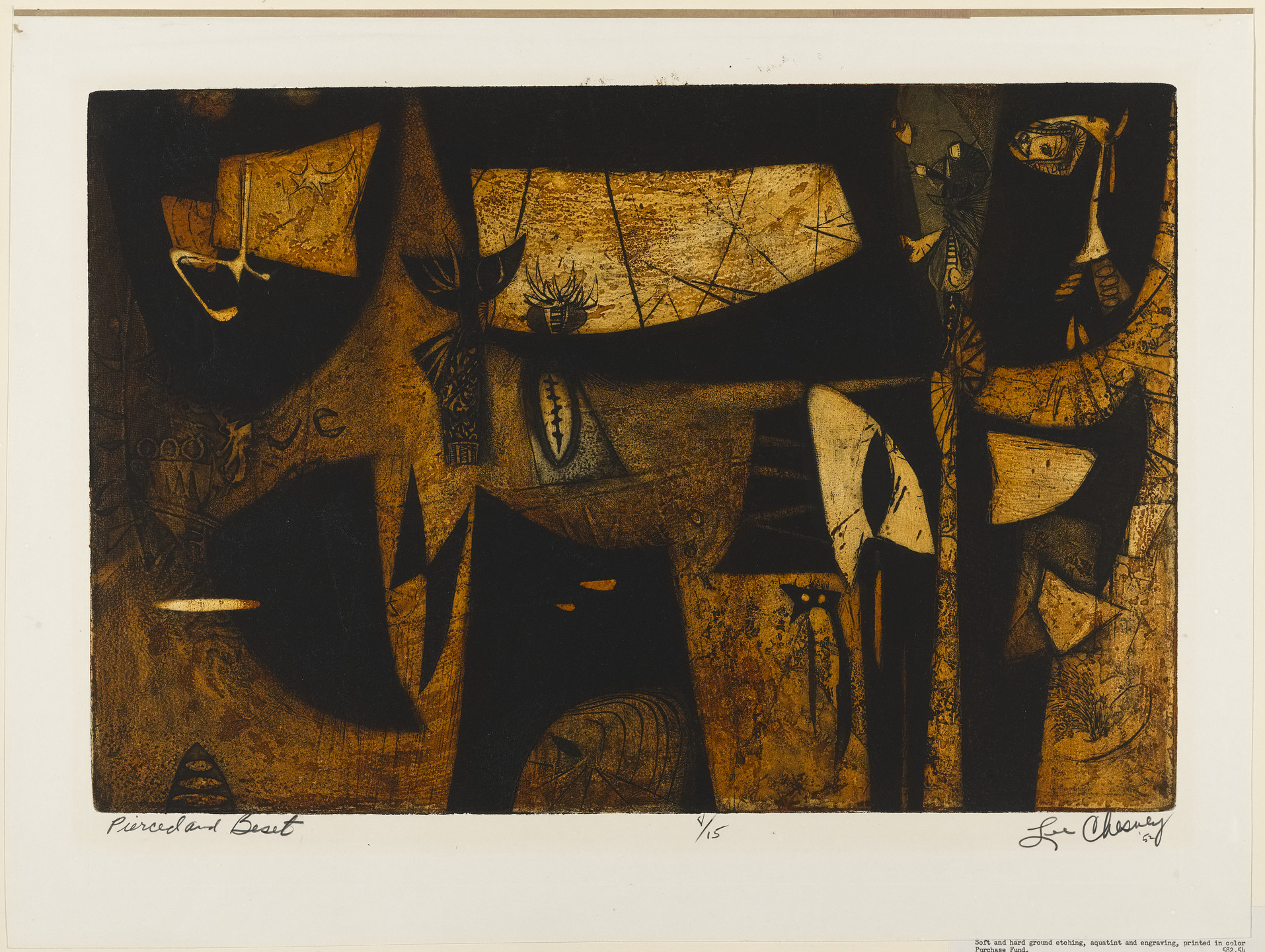 Lee Chesney. Pierced and Beset. 1951-52