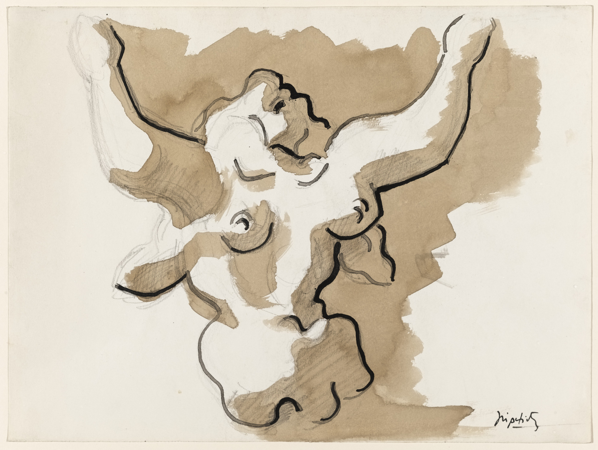 Jacques Lipchitz. Study for the sculpture Mother and Child