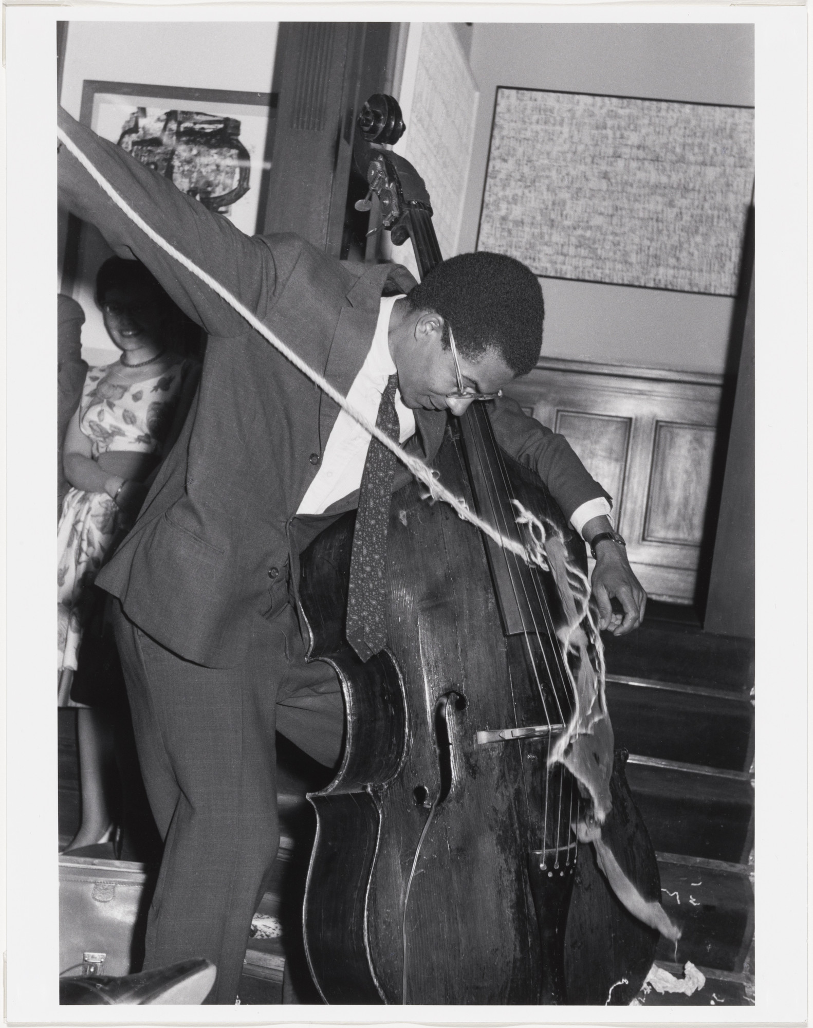 Benjamin Patterson. Benjamin Patterson's Variations for Double-Bass, performed during Kleines Sommerfest: Après John Cage, Galerie Parnass, Wuppertal, West Germany, June 9, 1962