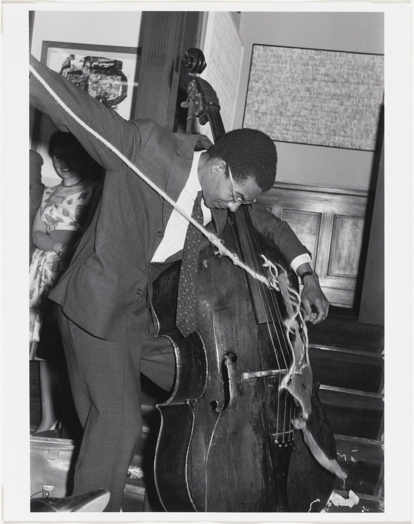 Benjamin Patterson's Variations for Double-Bass, performed during Kleines Sommerfest: Après John Cage, Galerie Parnass, Wuppertal, West Germany, June 9, 1962