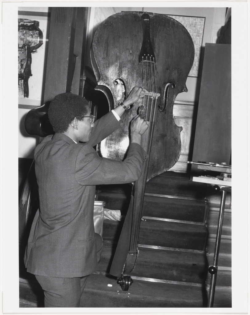 Benjamin Patterson's Variations for Double-Bass, performed during Kleines Sommerfest: Après John Cage, Galerie Parnass, Wuppertal, West Germany, June 9, 1962